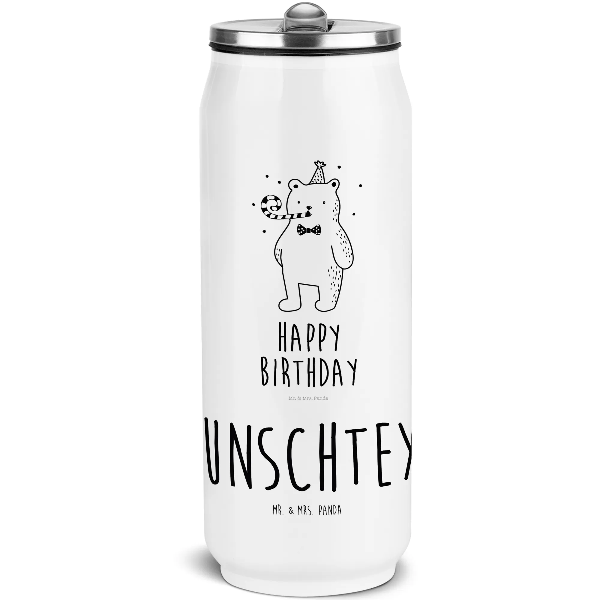 Personalisierte Getränkedosen Trinkflasche Bär Geburtstag