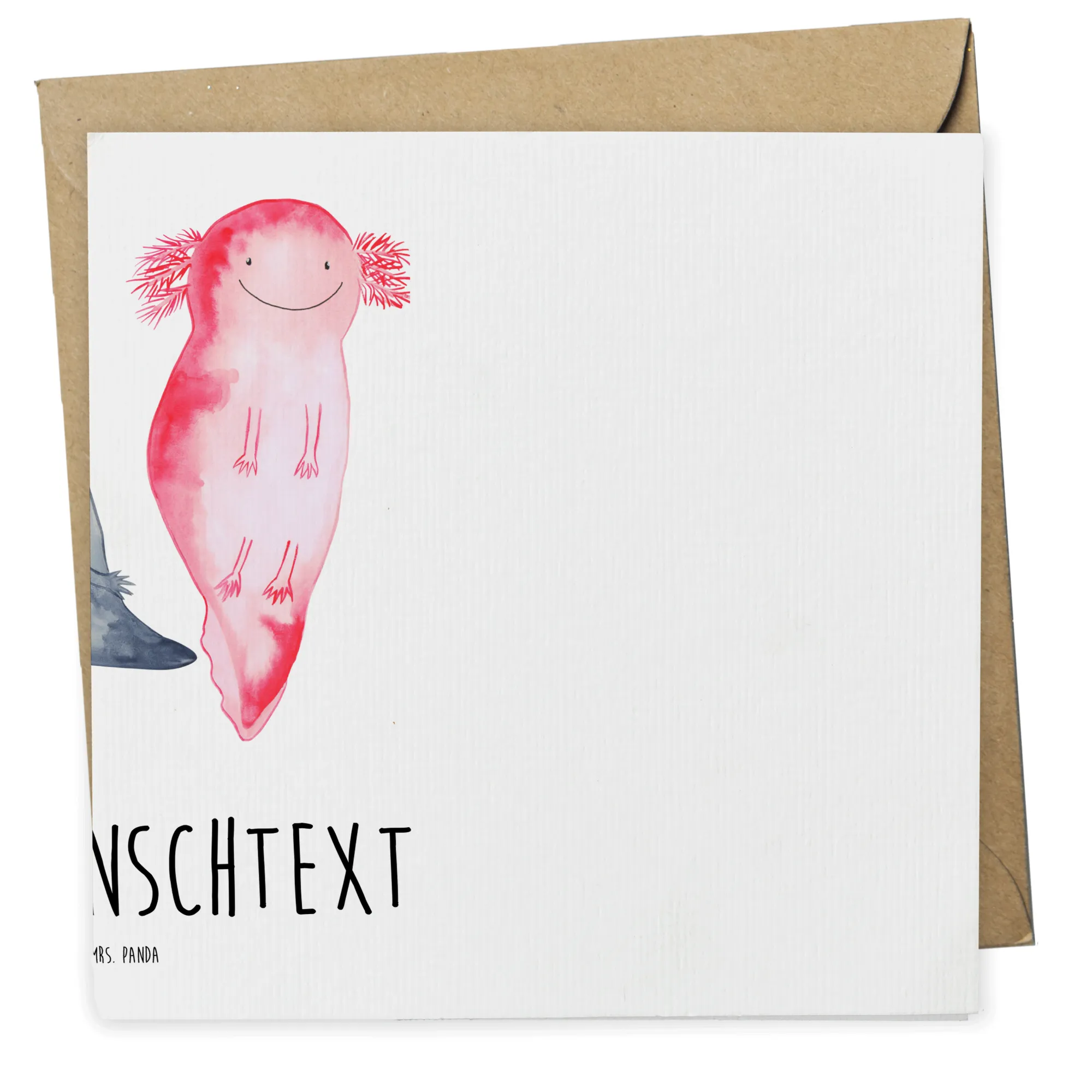 Personalisierte Deluxe Karte Axolotl Liebe