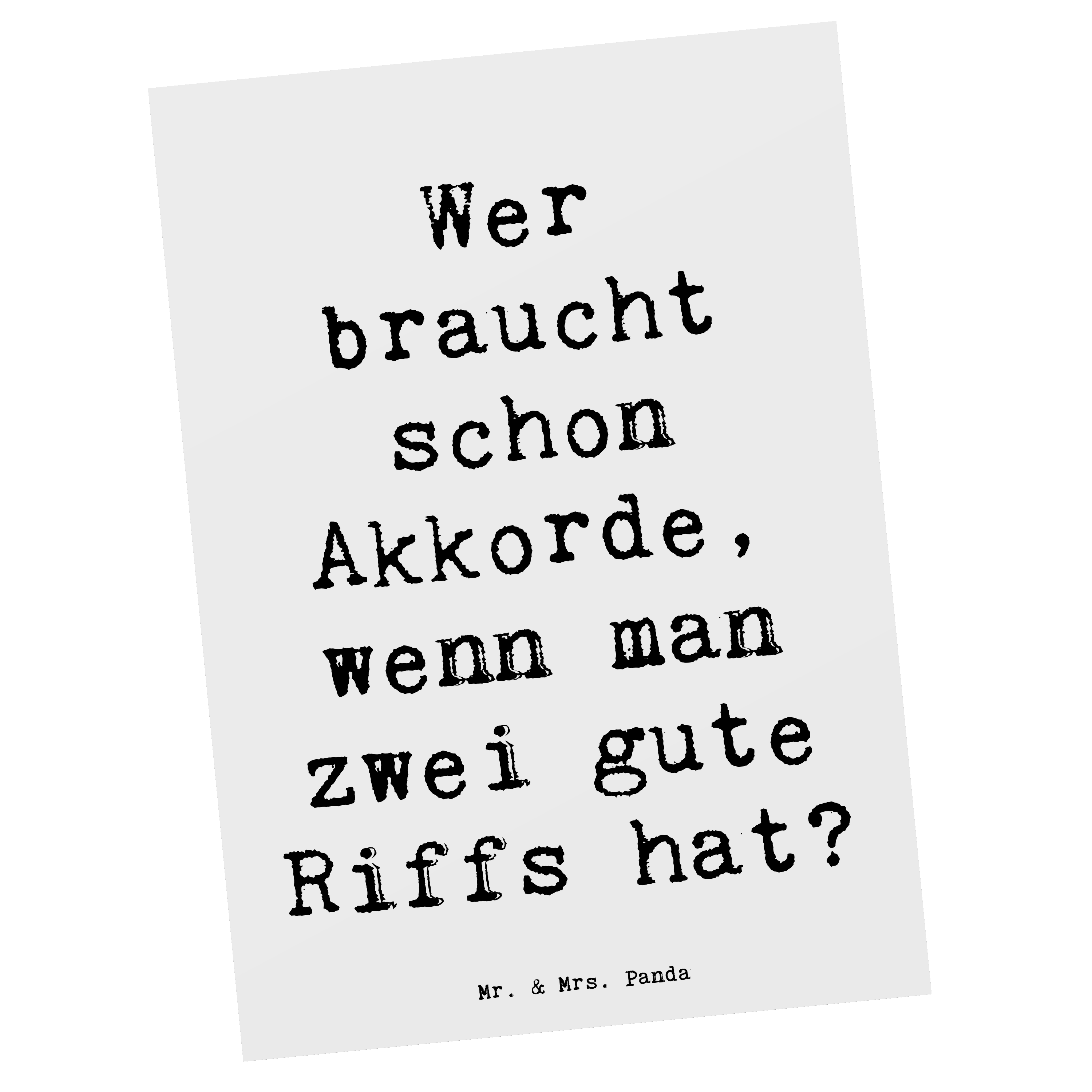 Postkarte Spruch E-Gitarre Zwei Riffs