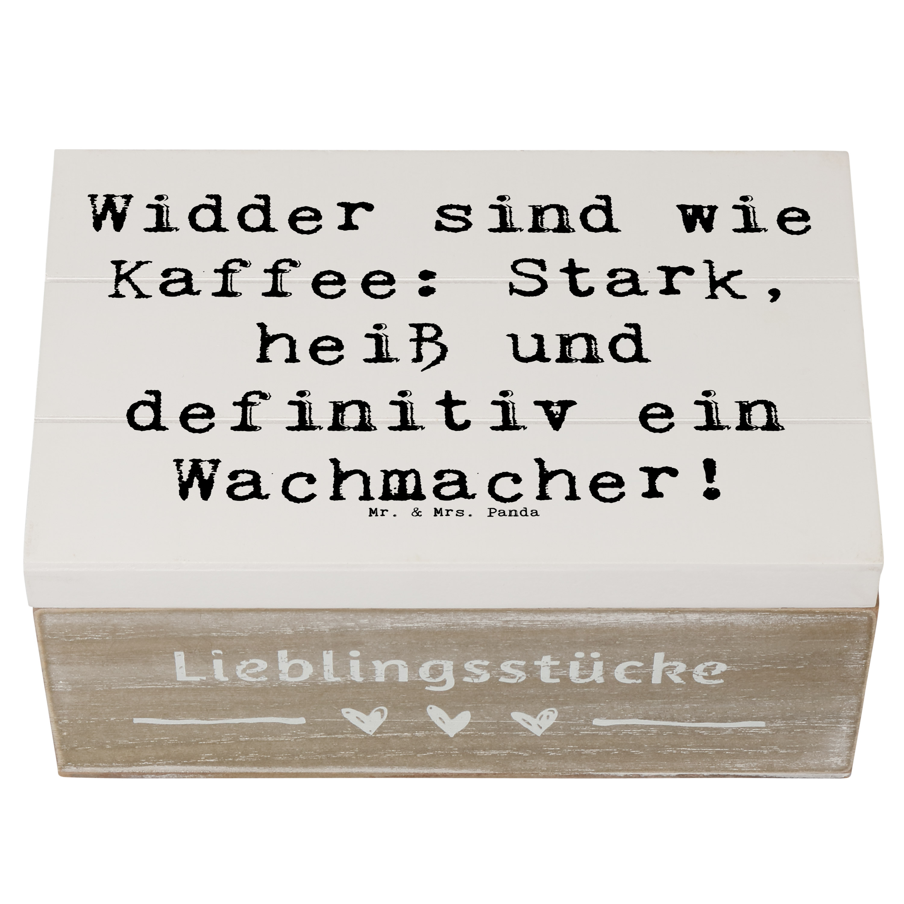 Holzkiste Spruch Widder Power