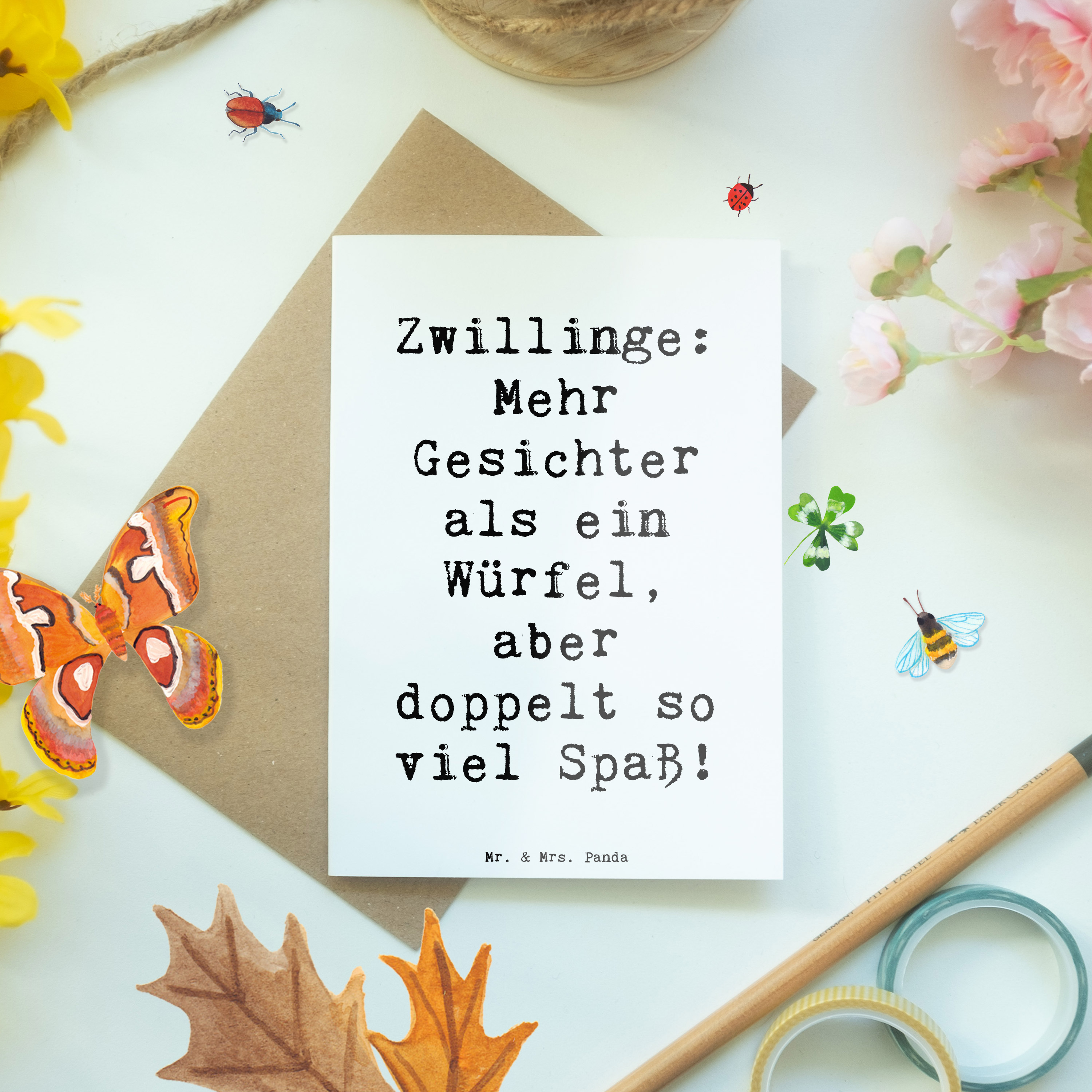 Grußkarte Spruch Zwillinge Spaß