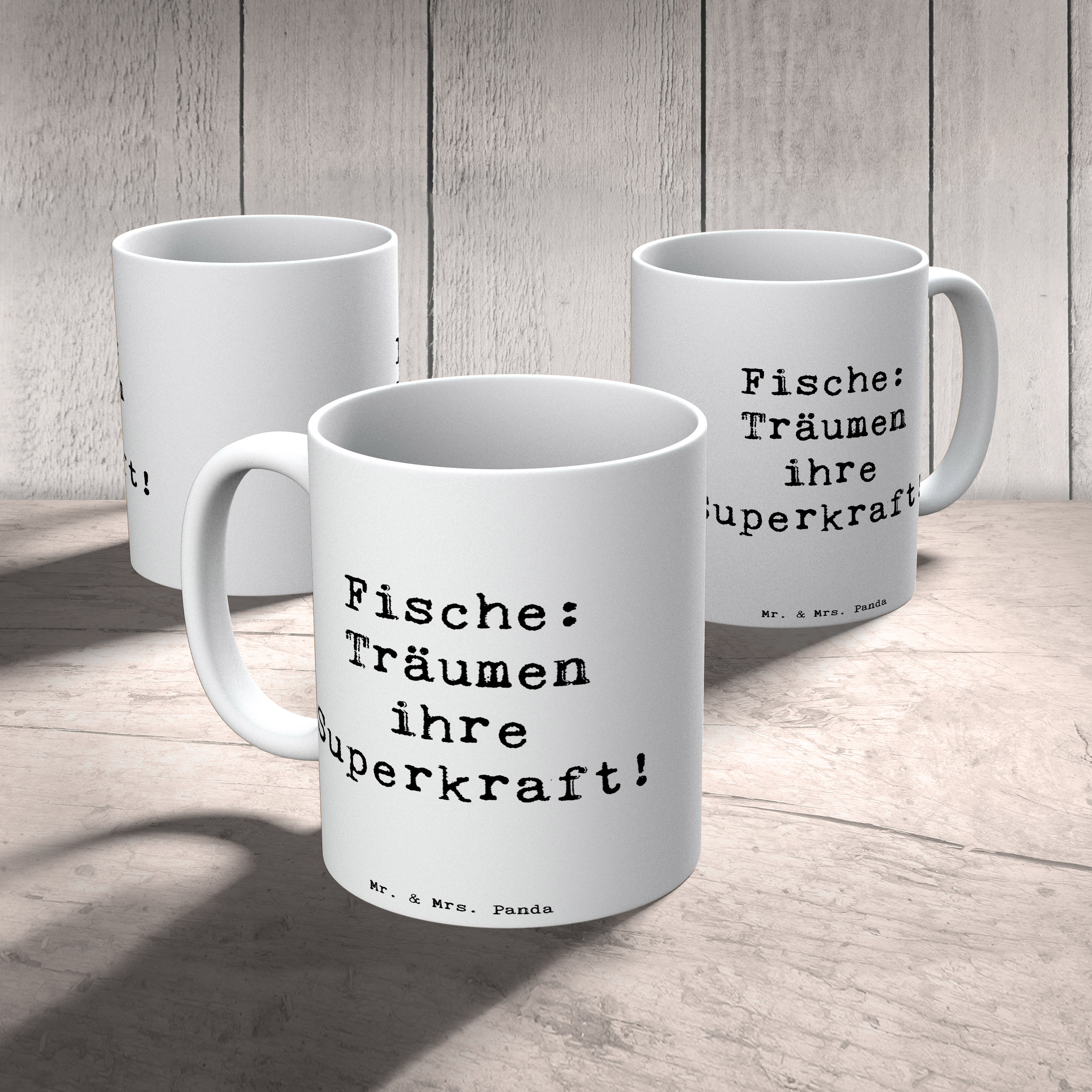 Tasse Spruch Fische Kraft