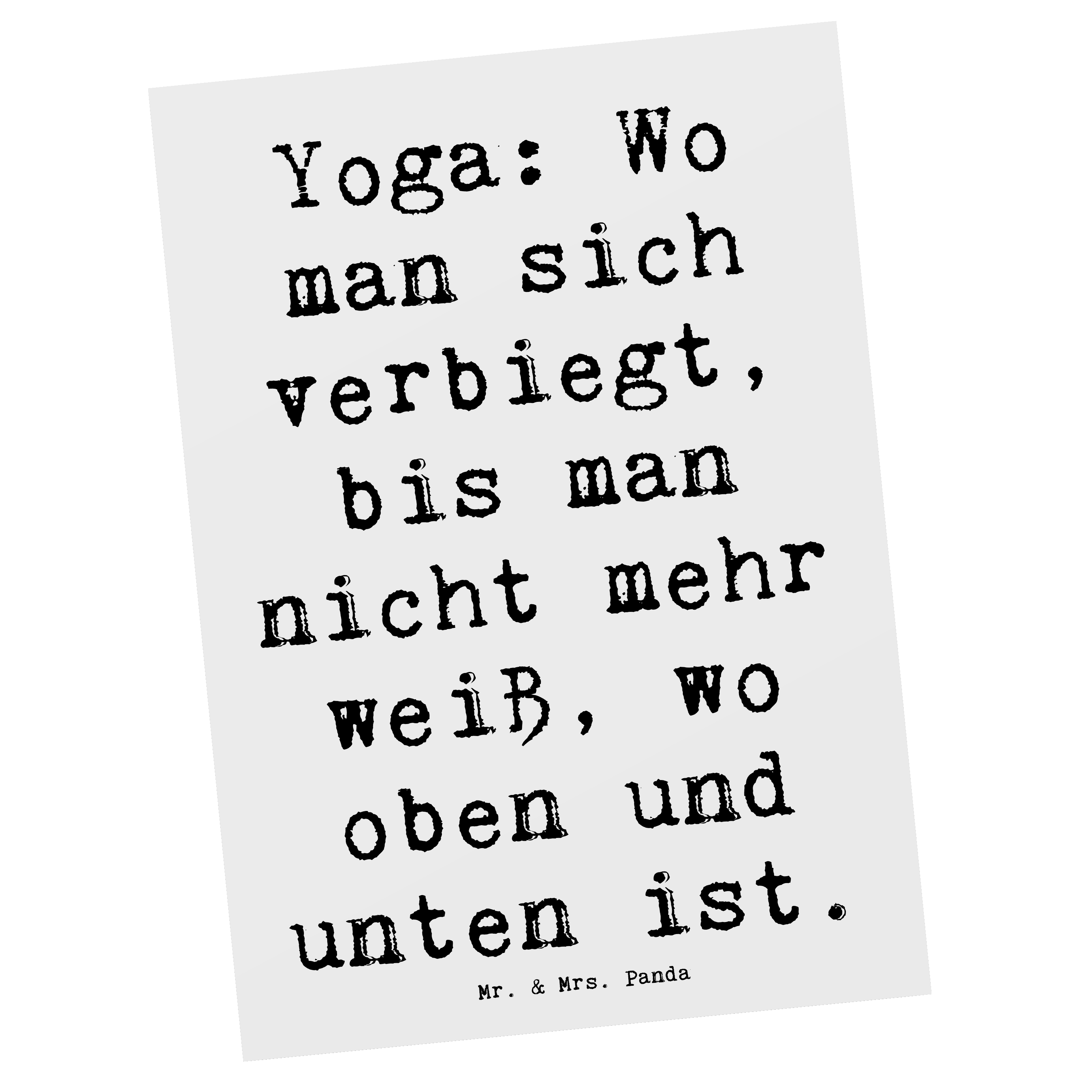 Postkarte Spruch Yoga Balance