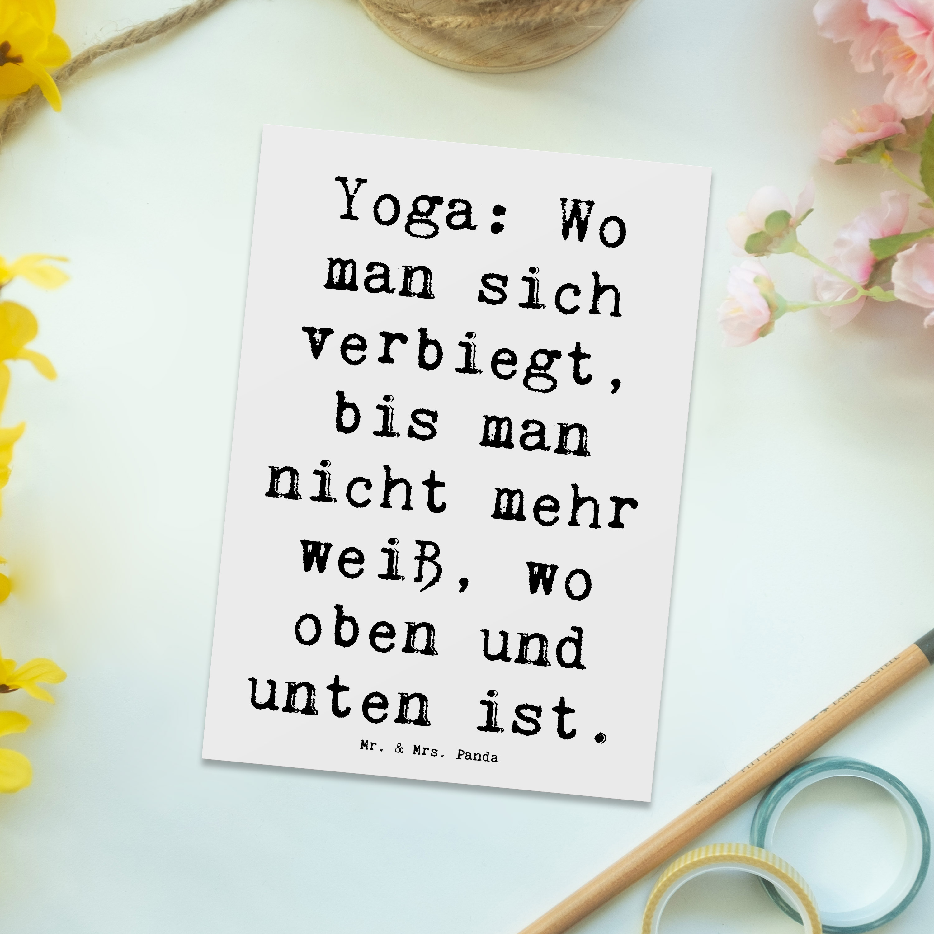 Postkarte Spruch Yoga Balance