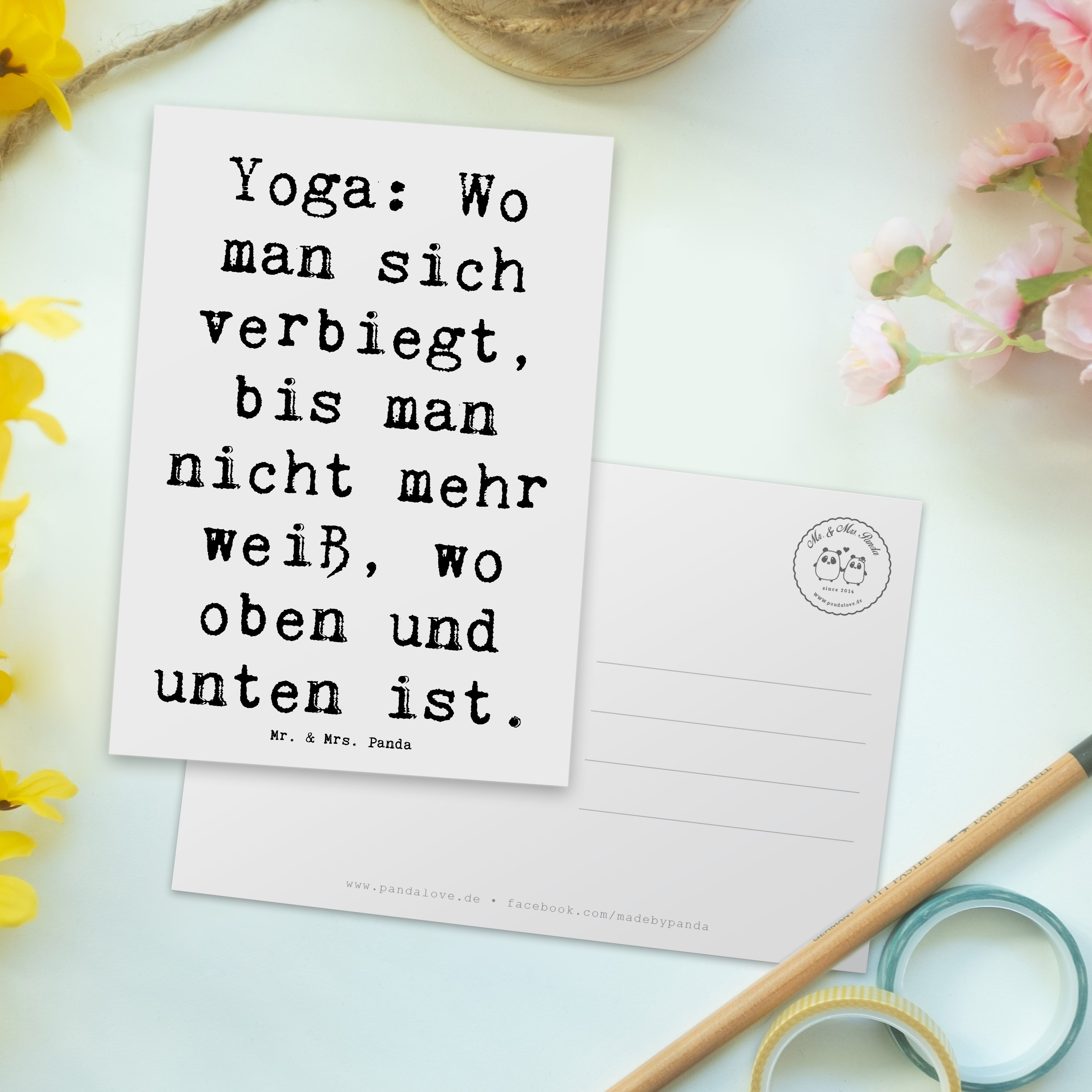 Postkarte Spruch Yoga Balance