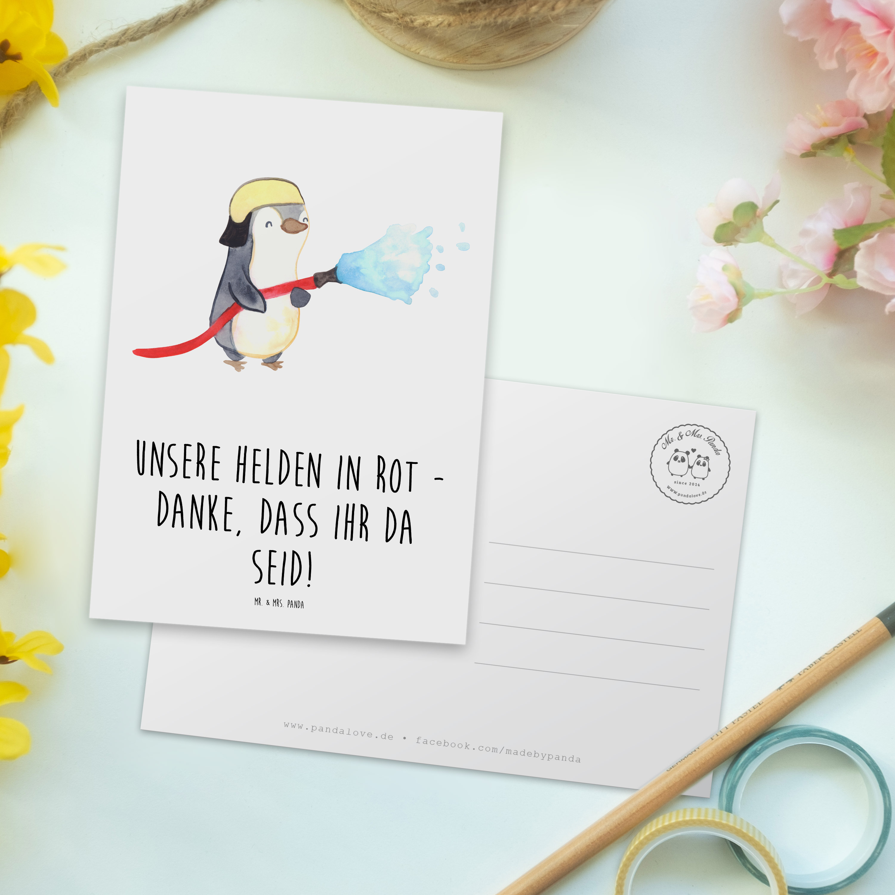 Postkarte Feuerwehrmann Helden - Geschenk Helden des Alltags Danke Feuerwehrmann - Bild 8 von 10