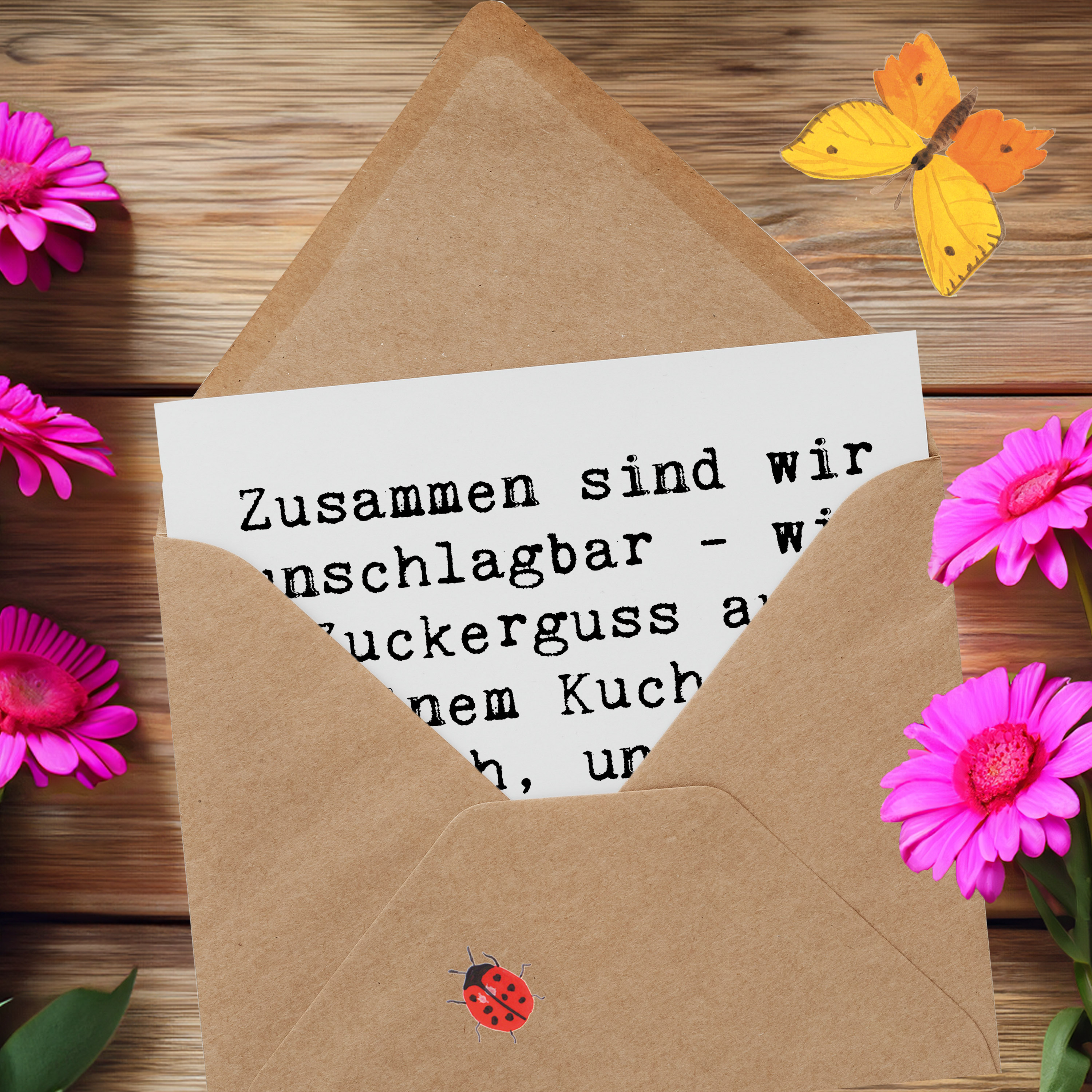 Deluxe Karte Spruch 6. Hochzeitstag Zuckerhochzeit