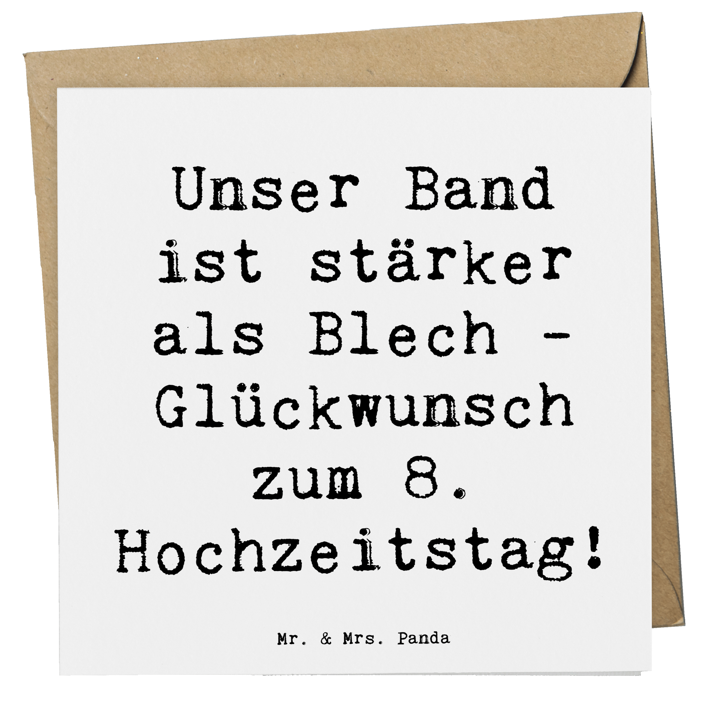 Deluxe Karte Spruch 8. Hochzeitstag Blechhochzeit