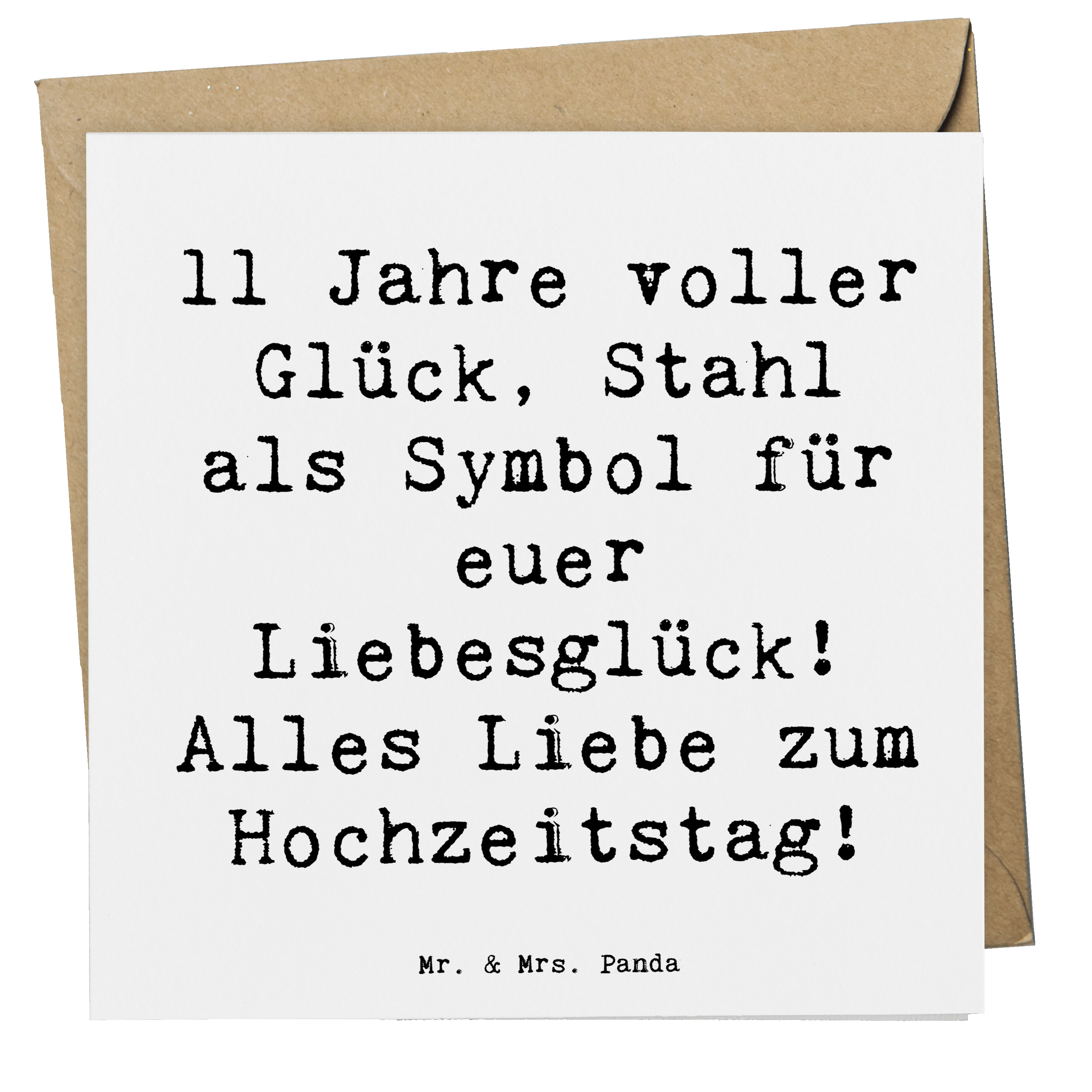 Deluxe Karte Spruch 11. Hochzeitstag Stahlhochzeit