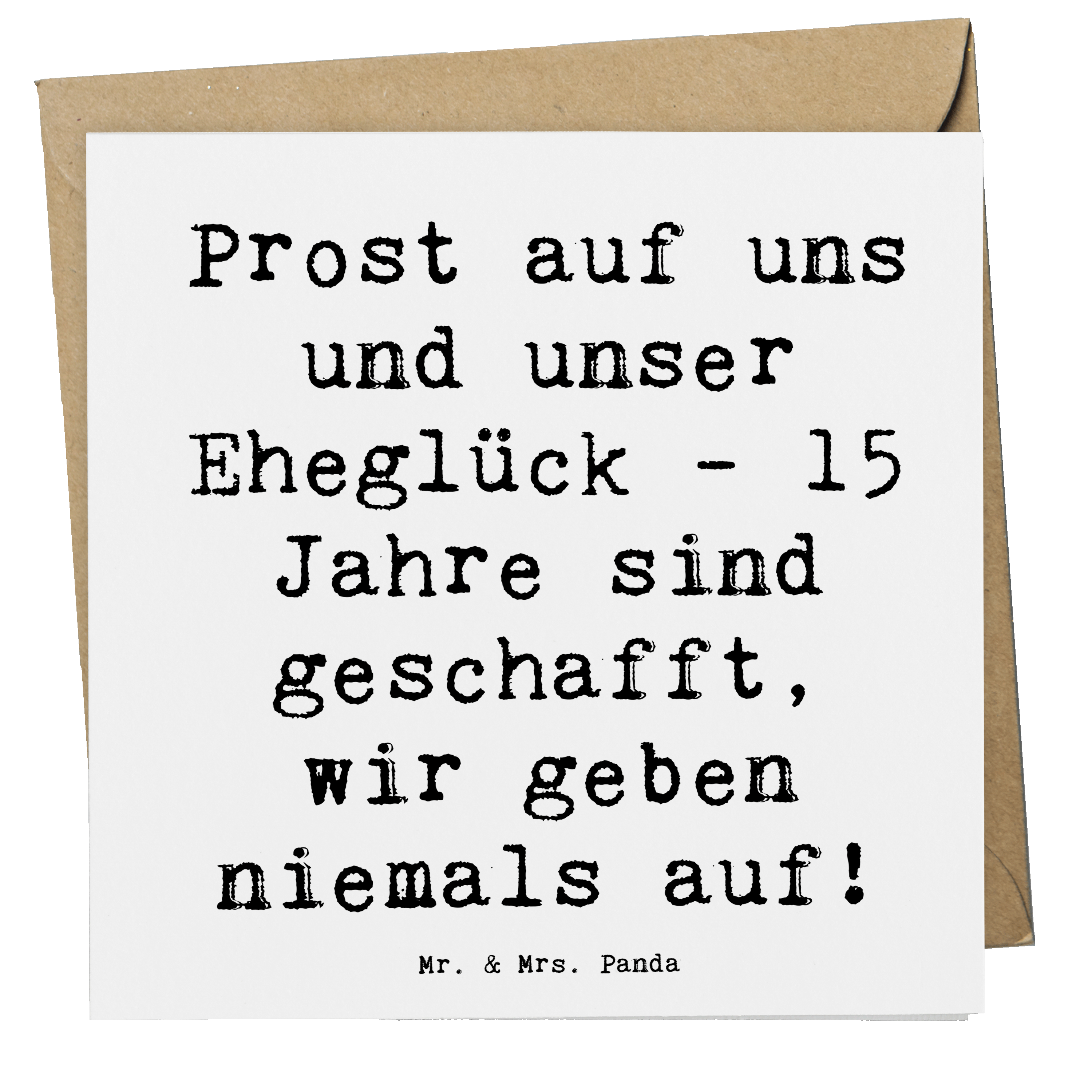 Deluxe Karte Spruch 15. Hochzeitstag Gläserne Hochzeit