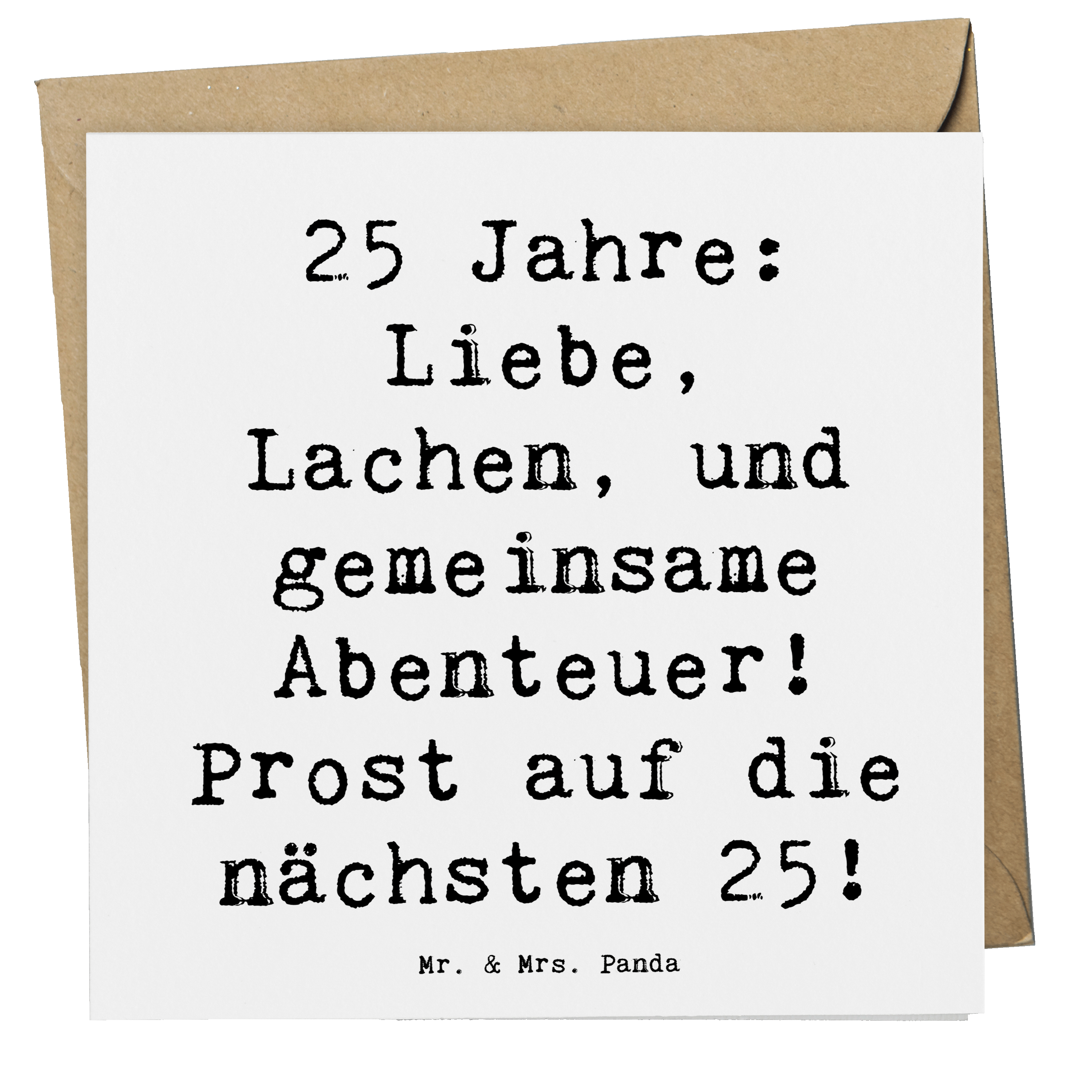 Deluxe Karte Spruch 25. Hochzeitstag Silberne Hochzeit