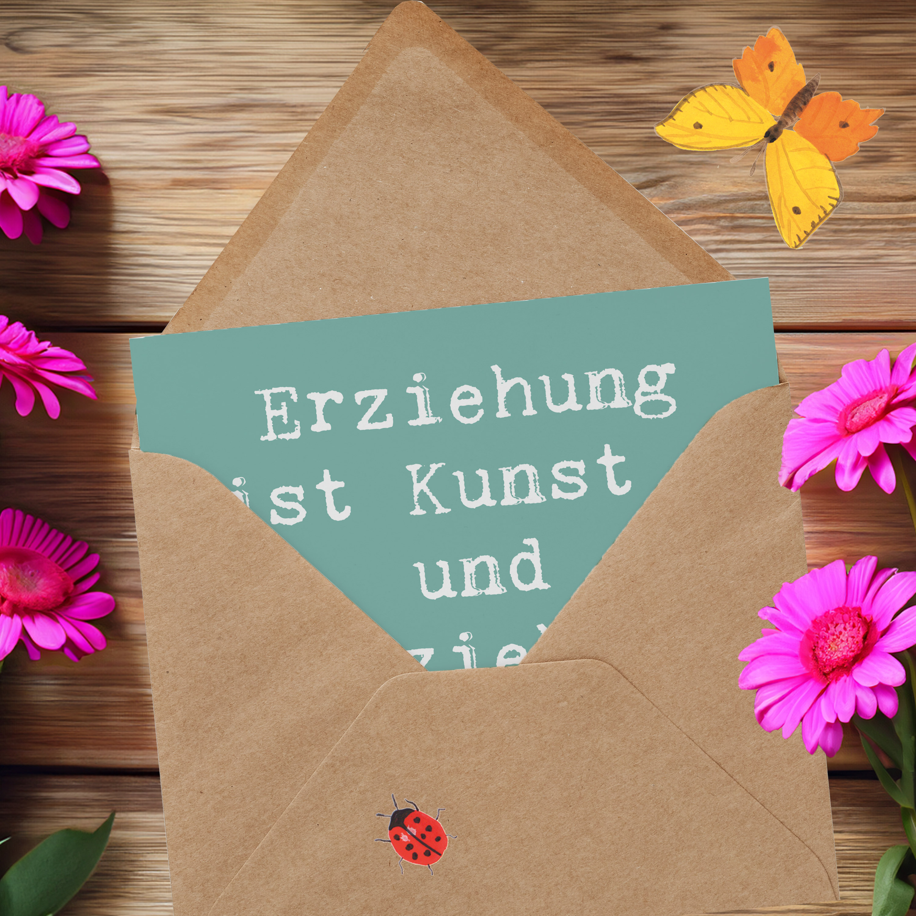 Deluxe Karte Spruch Erzieher Künstler