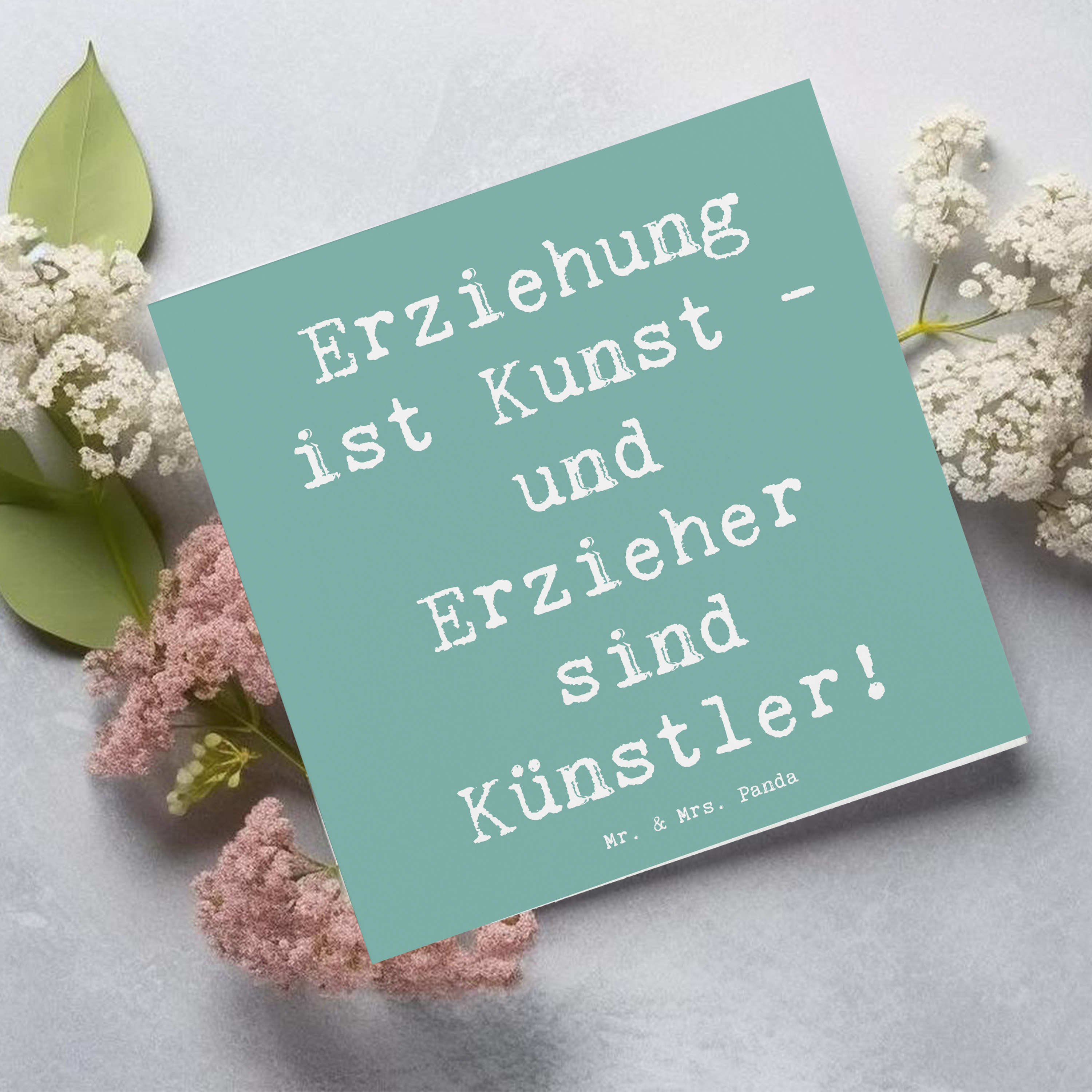 Deluxe Karte Spruch Erzieher Künstler