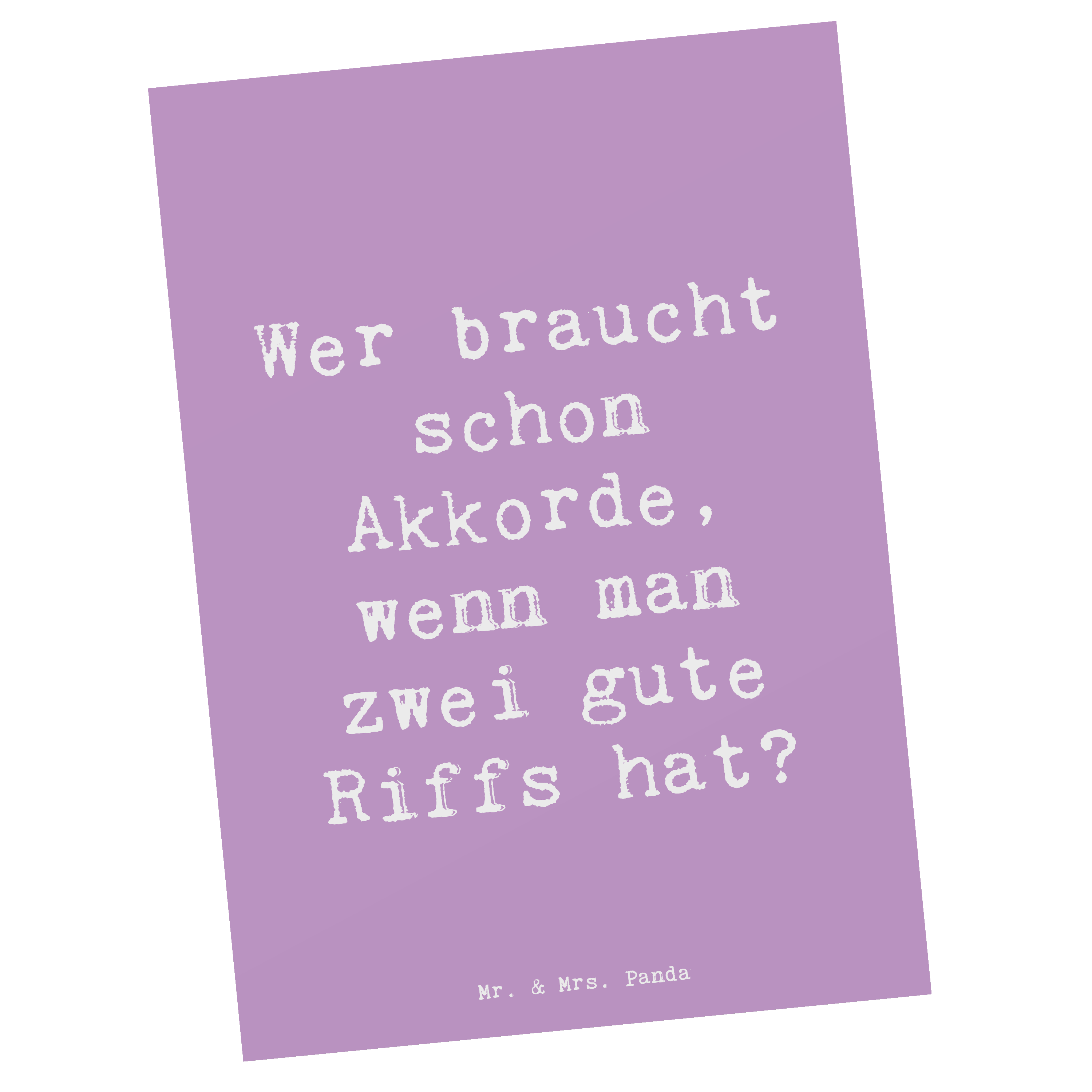 Postkarte Spruch E-Gitarre Zwei Riffs