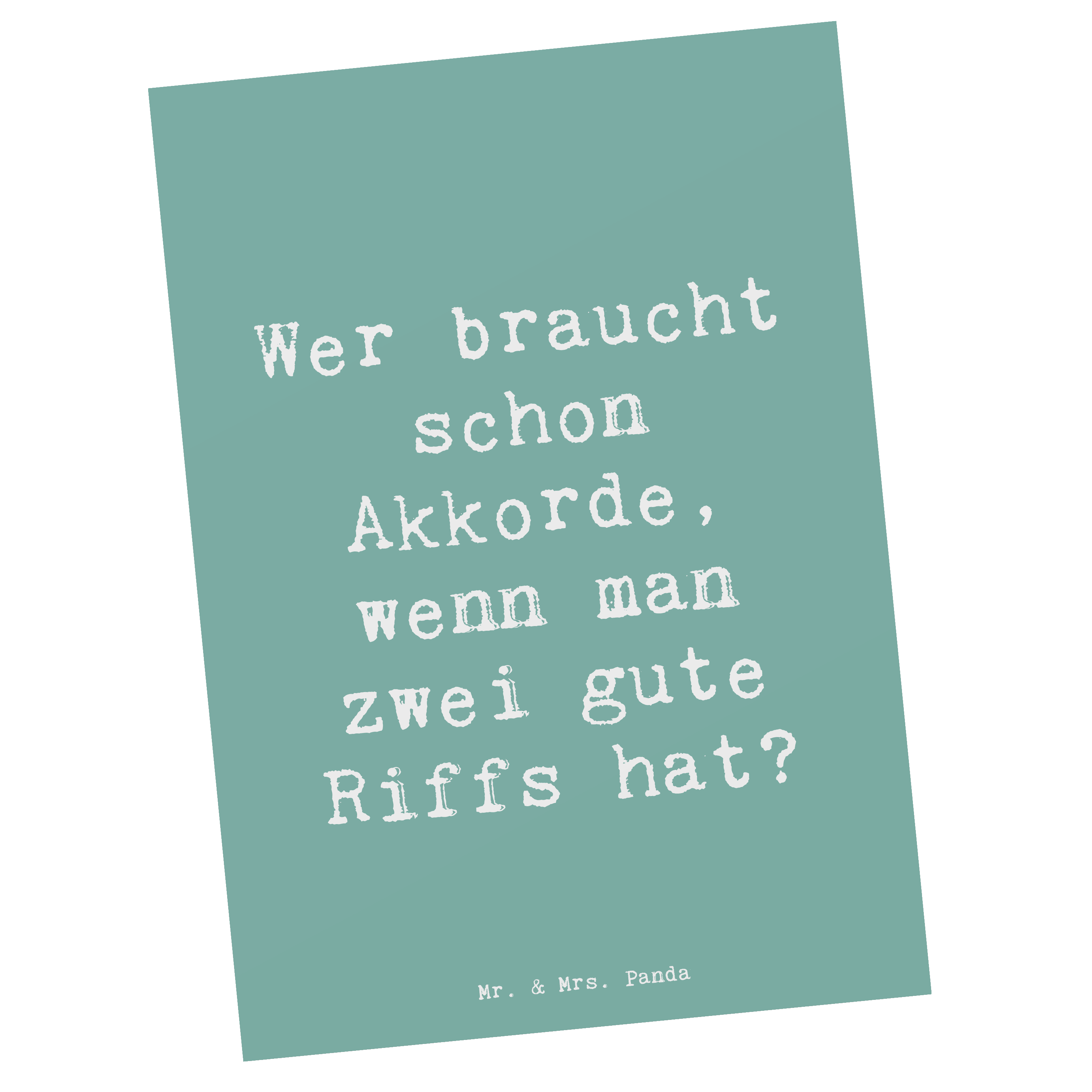 Postkarte Spruch E-Gitarre Zwei Riffs