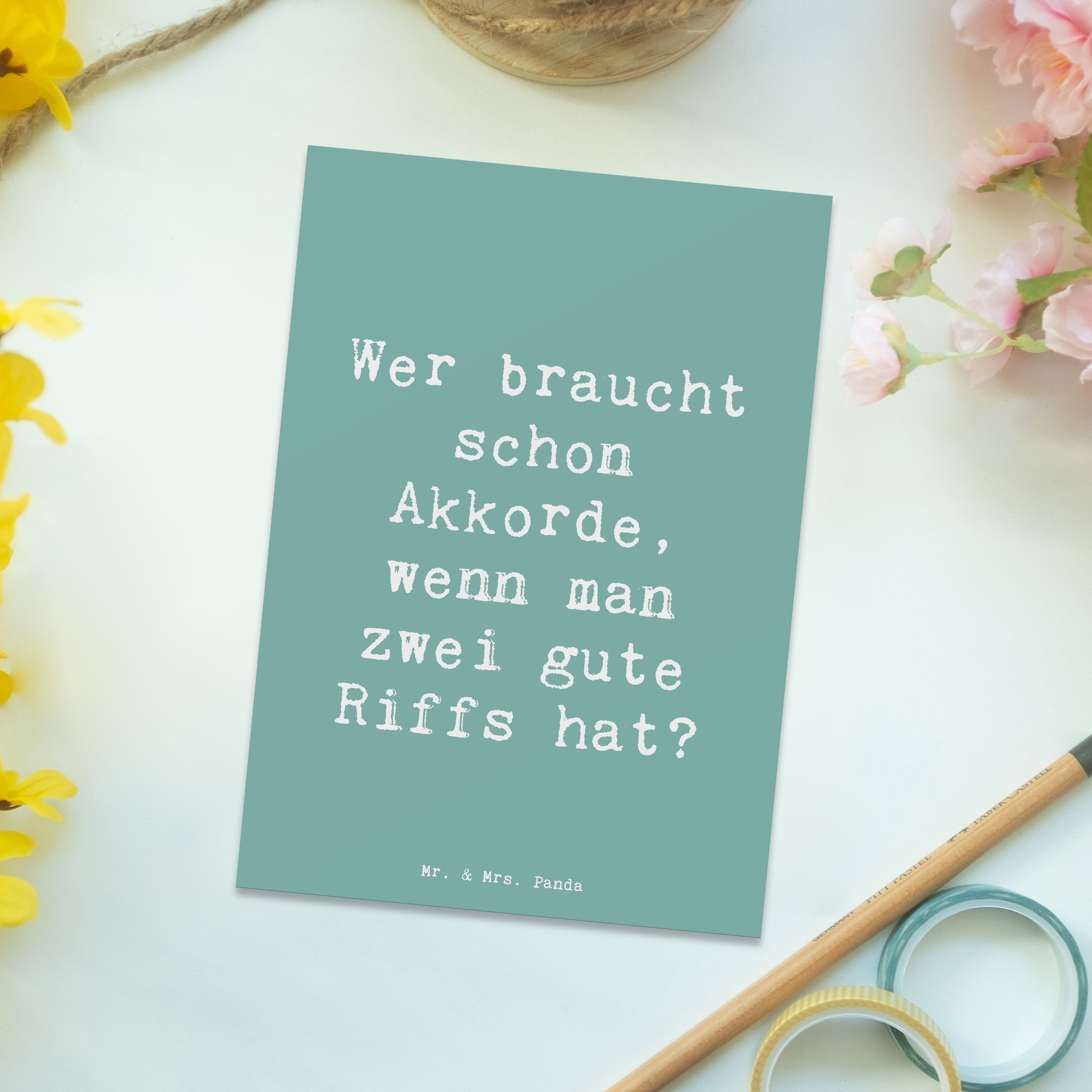 Postkarte Spruch E-Gitarre Zwei Riffs