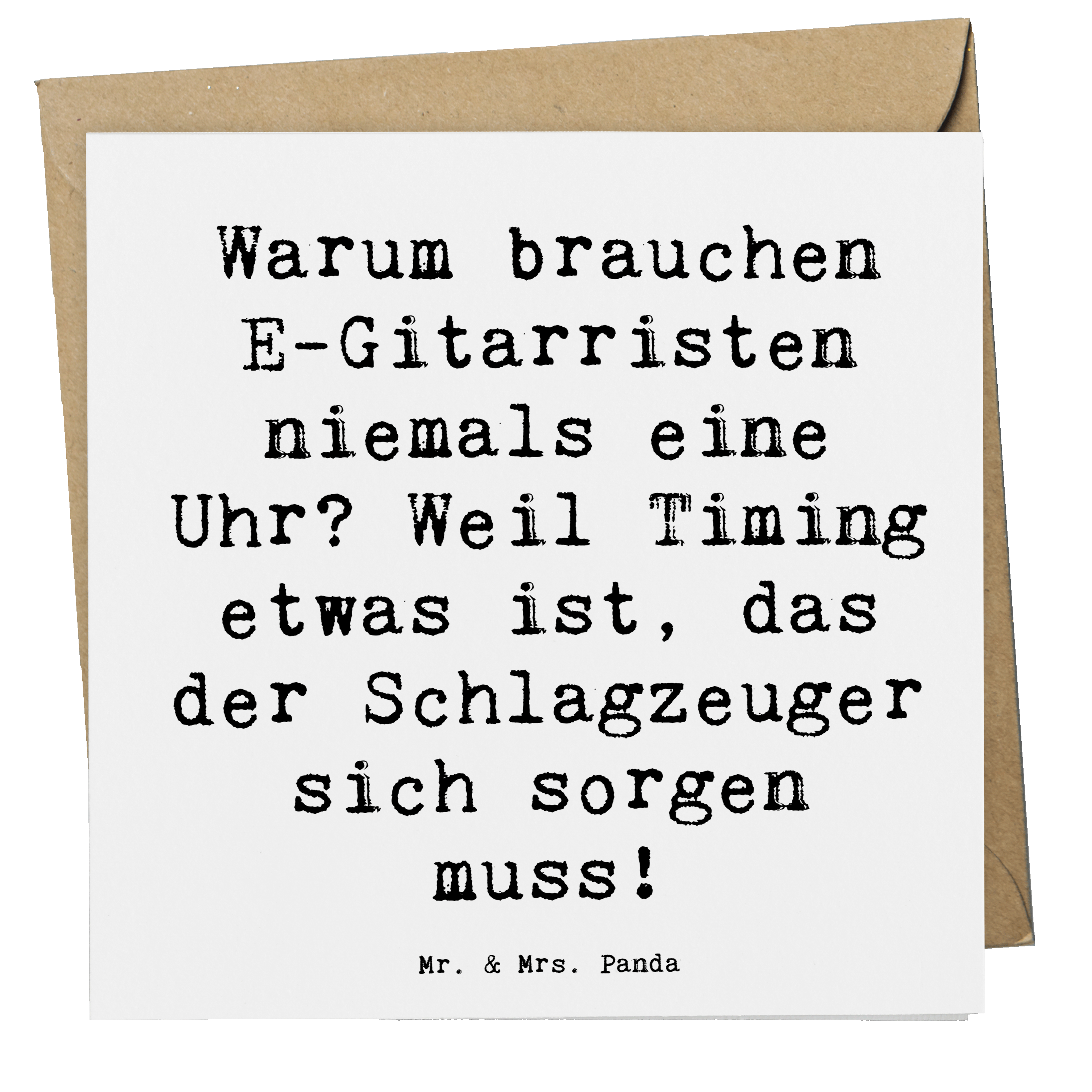 Deluxe Karte Spruch E-Gitarre Timing