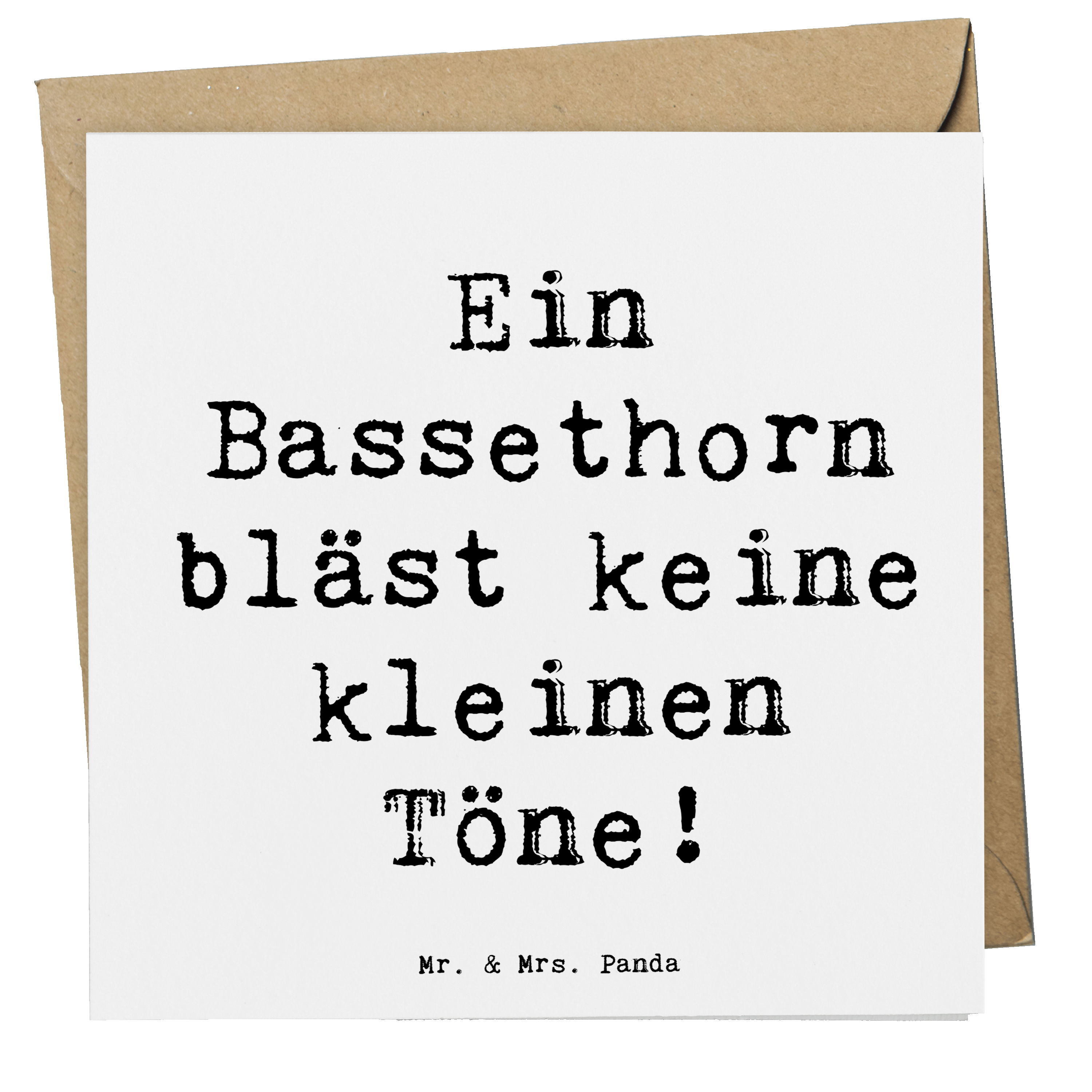 Deluxe Karte Spruch Ein Bassethorn bläst keine kleinen Töne!