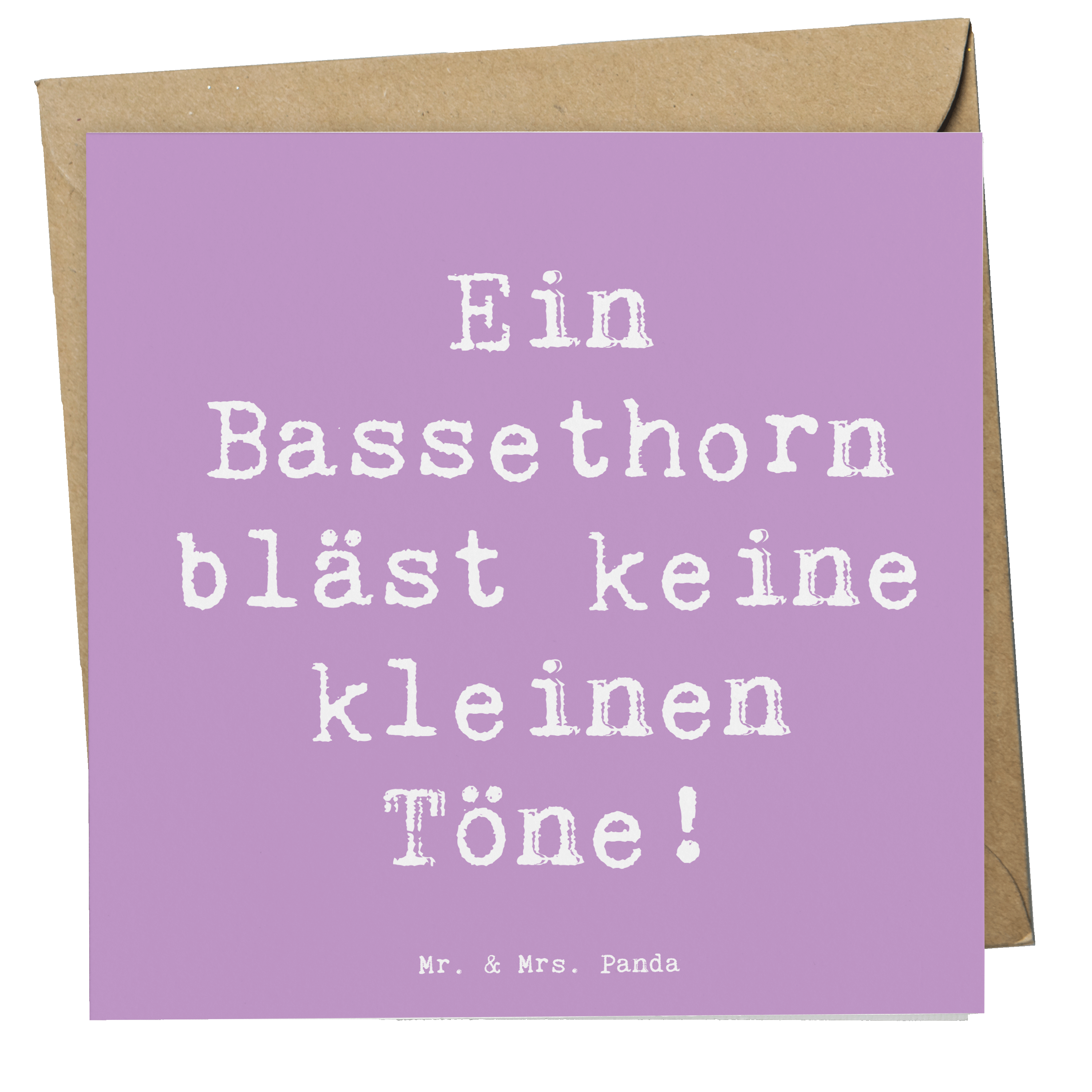 Deluxe Karte Spruch Ein Bassethorn bläst keine kleinen Töne!