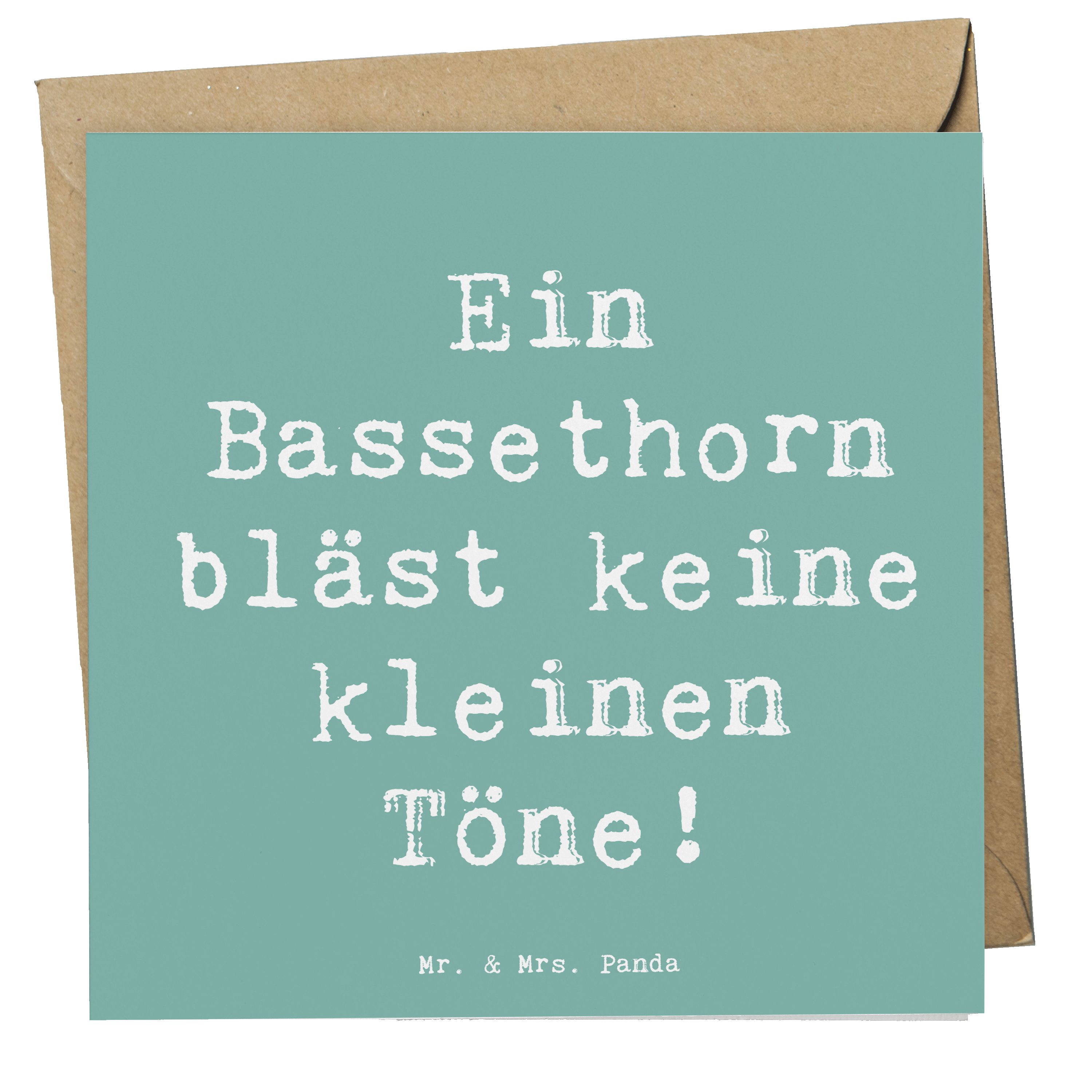 Deluxe Karte Spruch Ein Bassethorn bläst keine kleinen Töne!