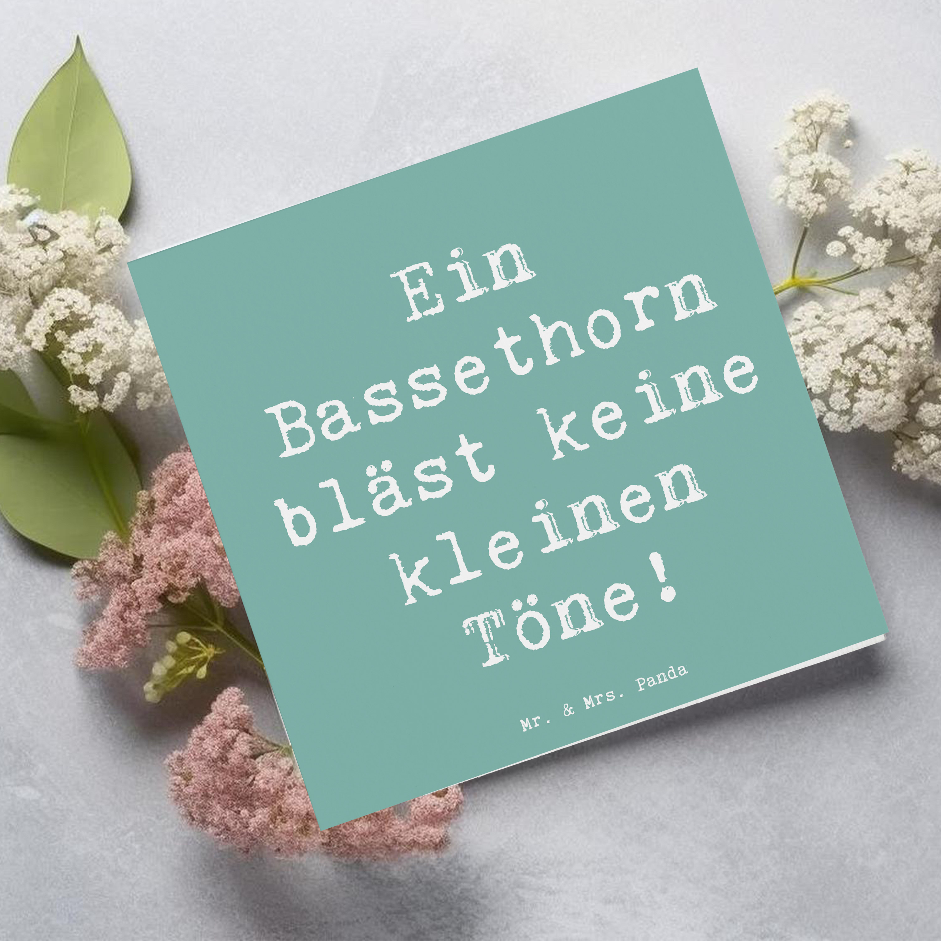 Deluxe Karte Spruch Ein Bassethorn bläst keine kleinen Töne!