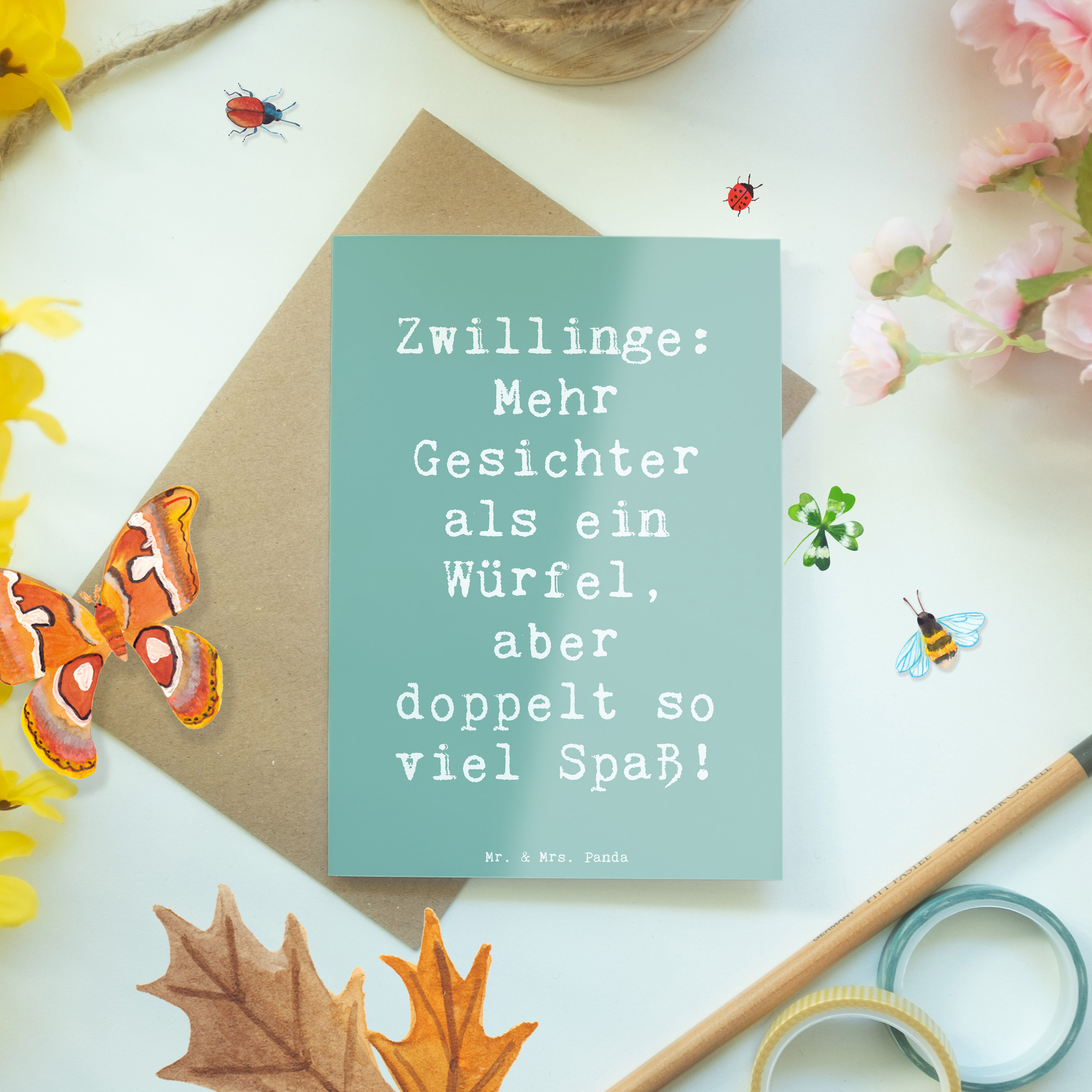 Grußkarte Spruch Zwillinge Spaß