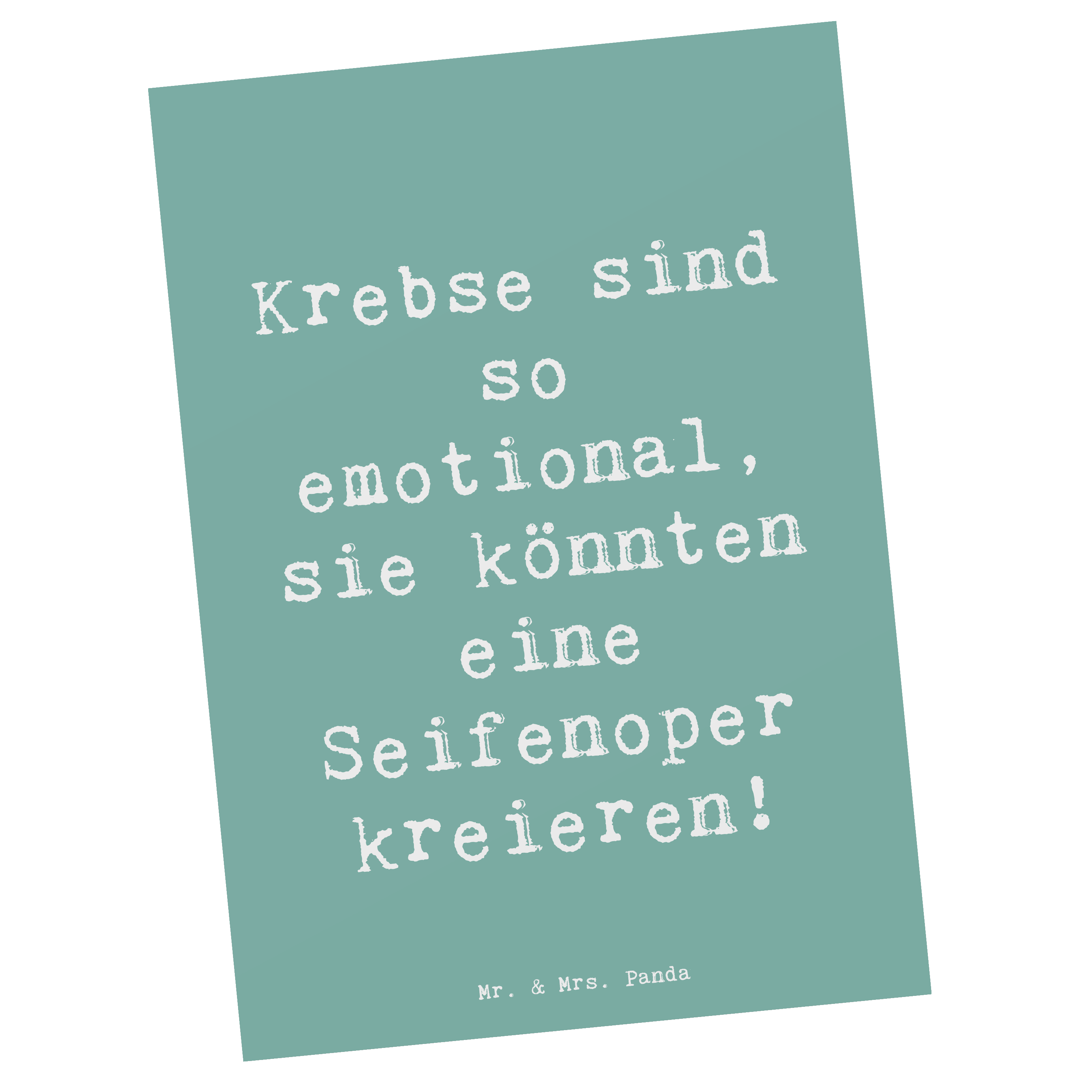 Postkarte Spruch Emotionaler Krebs