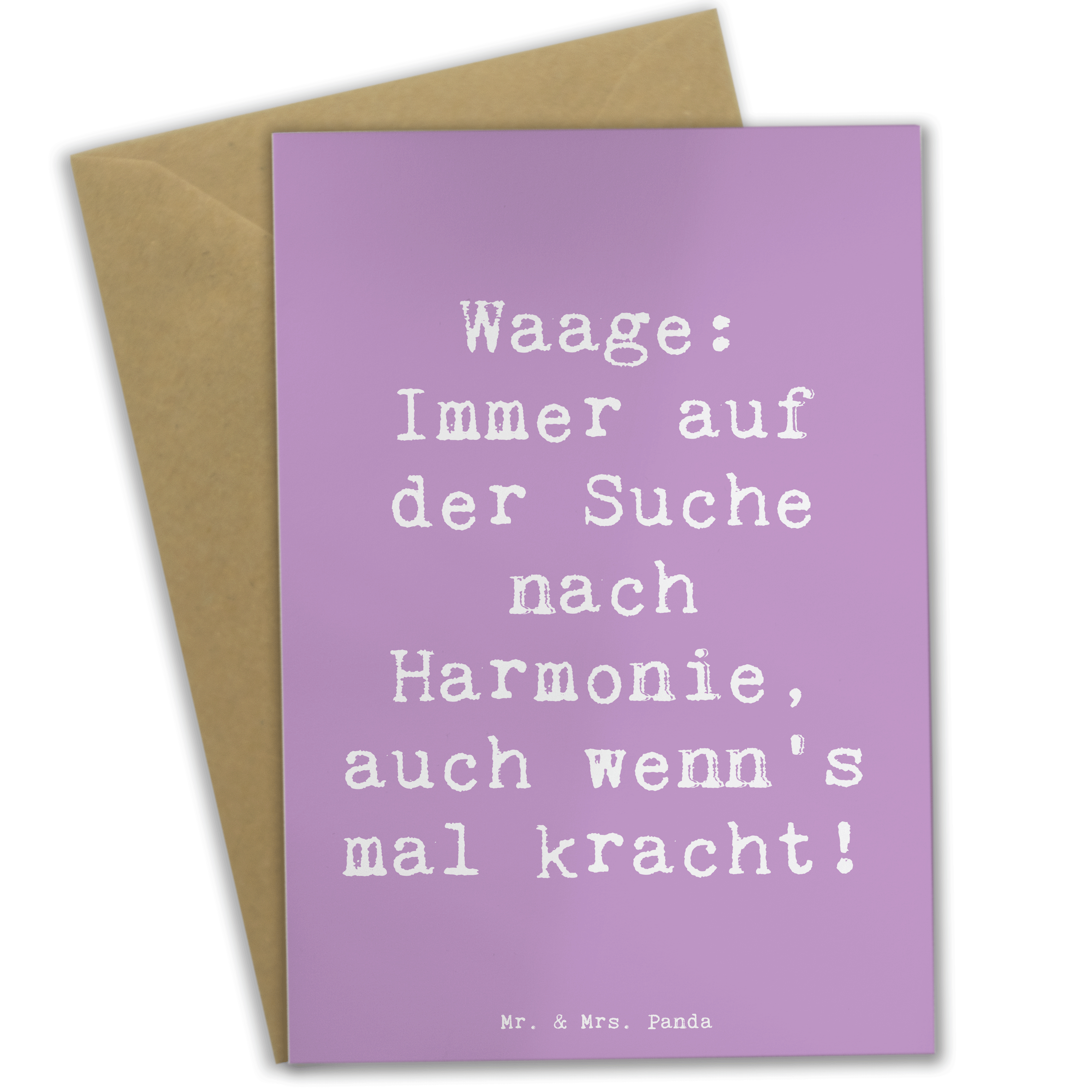 Grußkarte Spruch Waagen Harmonie