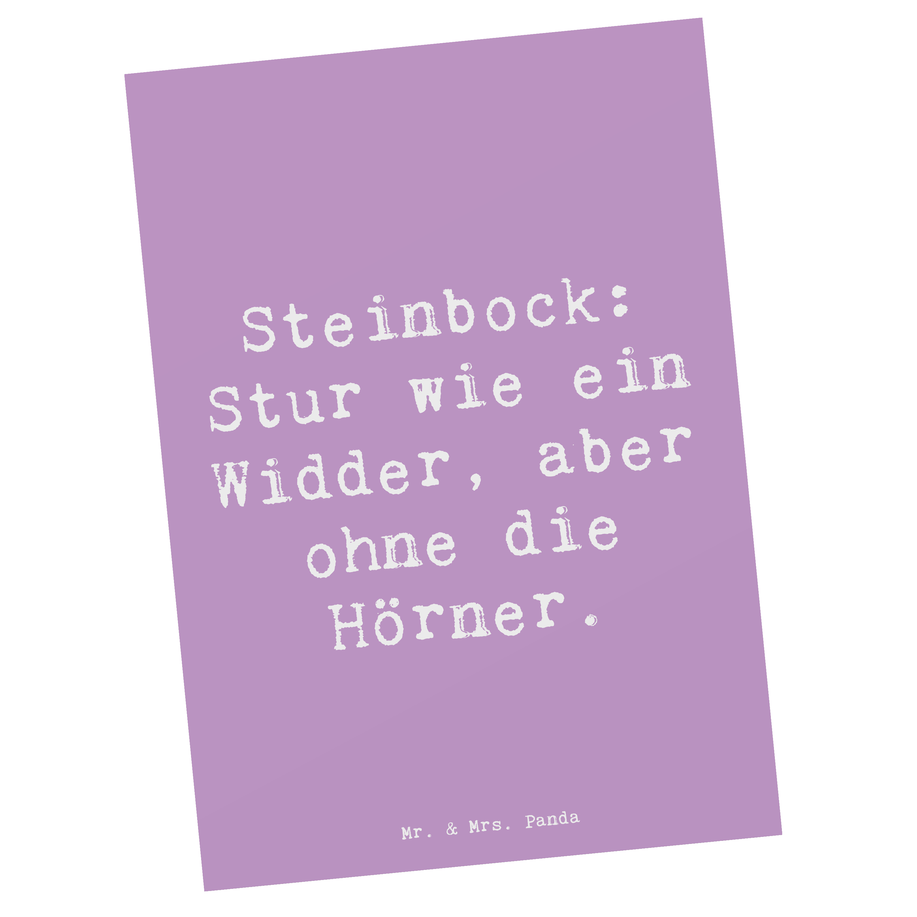 Postkarte Spruch Steinbock Entschlossen