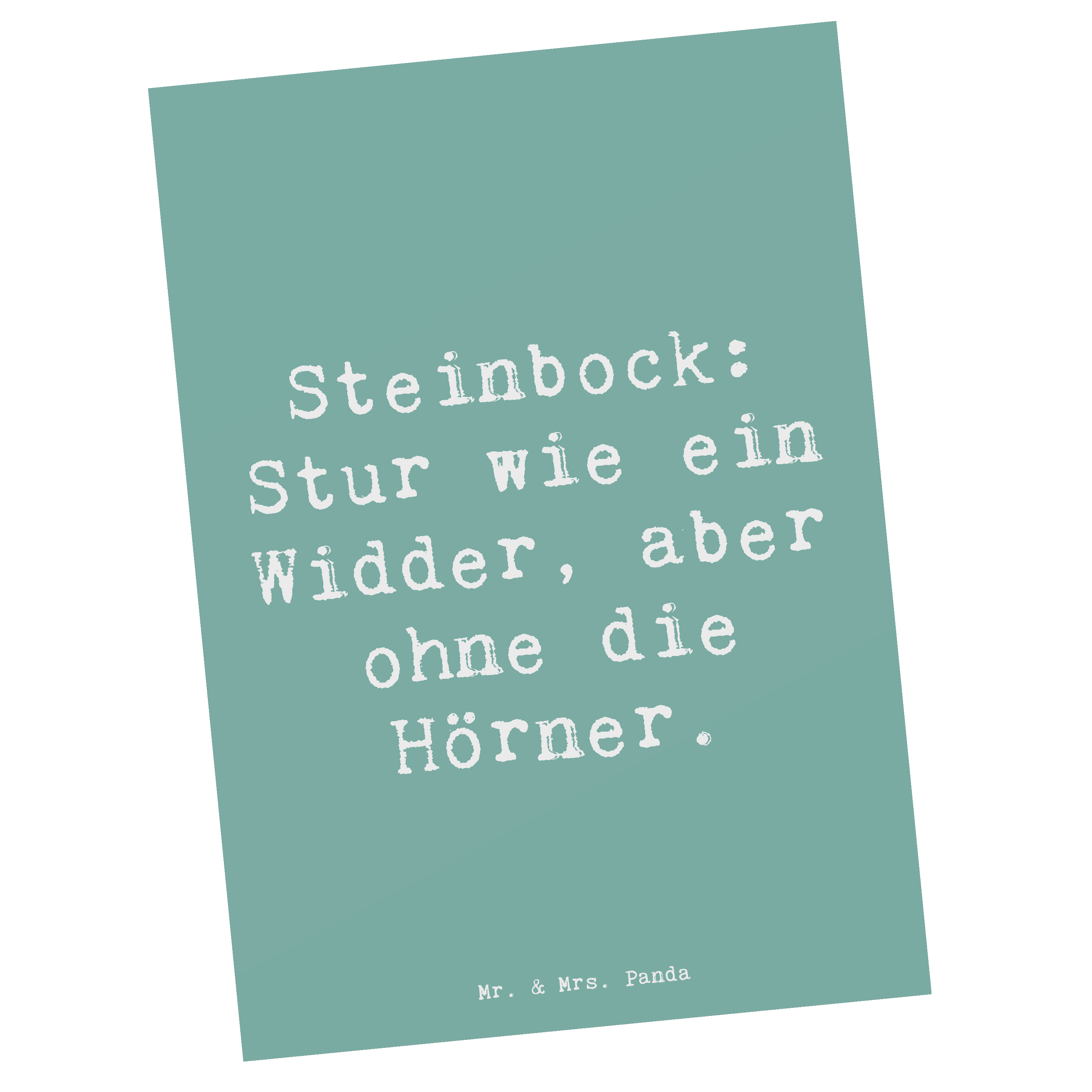 Postkarte Spruch Steinbock Entschlossen