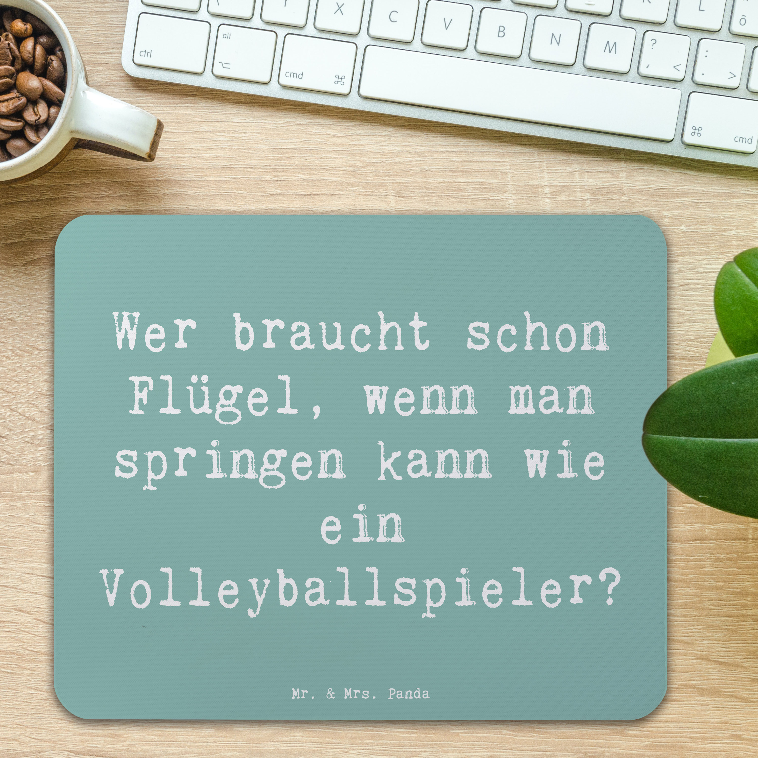 Mauspad Spruch Volleyball Sprung