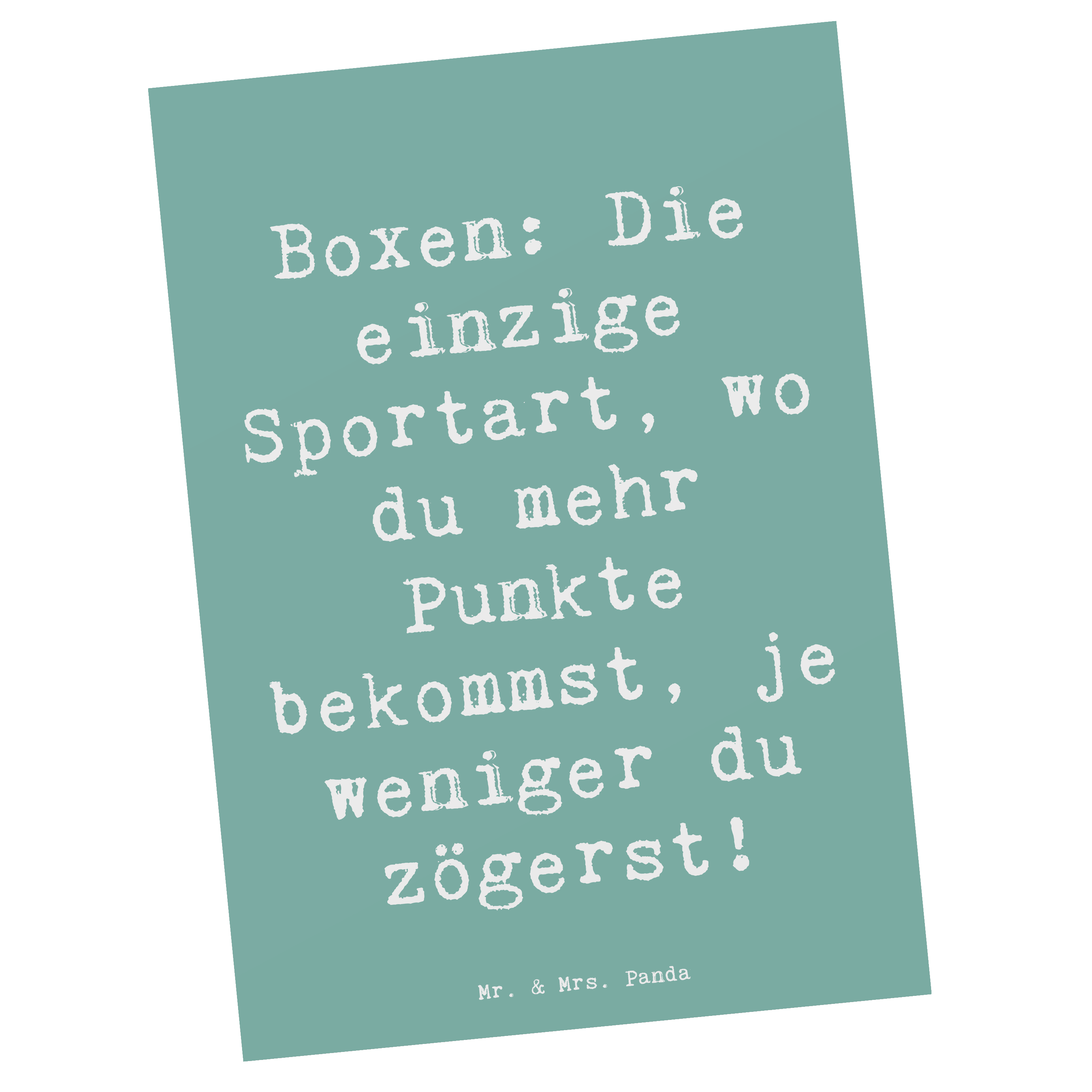 Postkarte Spruch Boxen Schnell Entscheiden