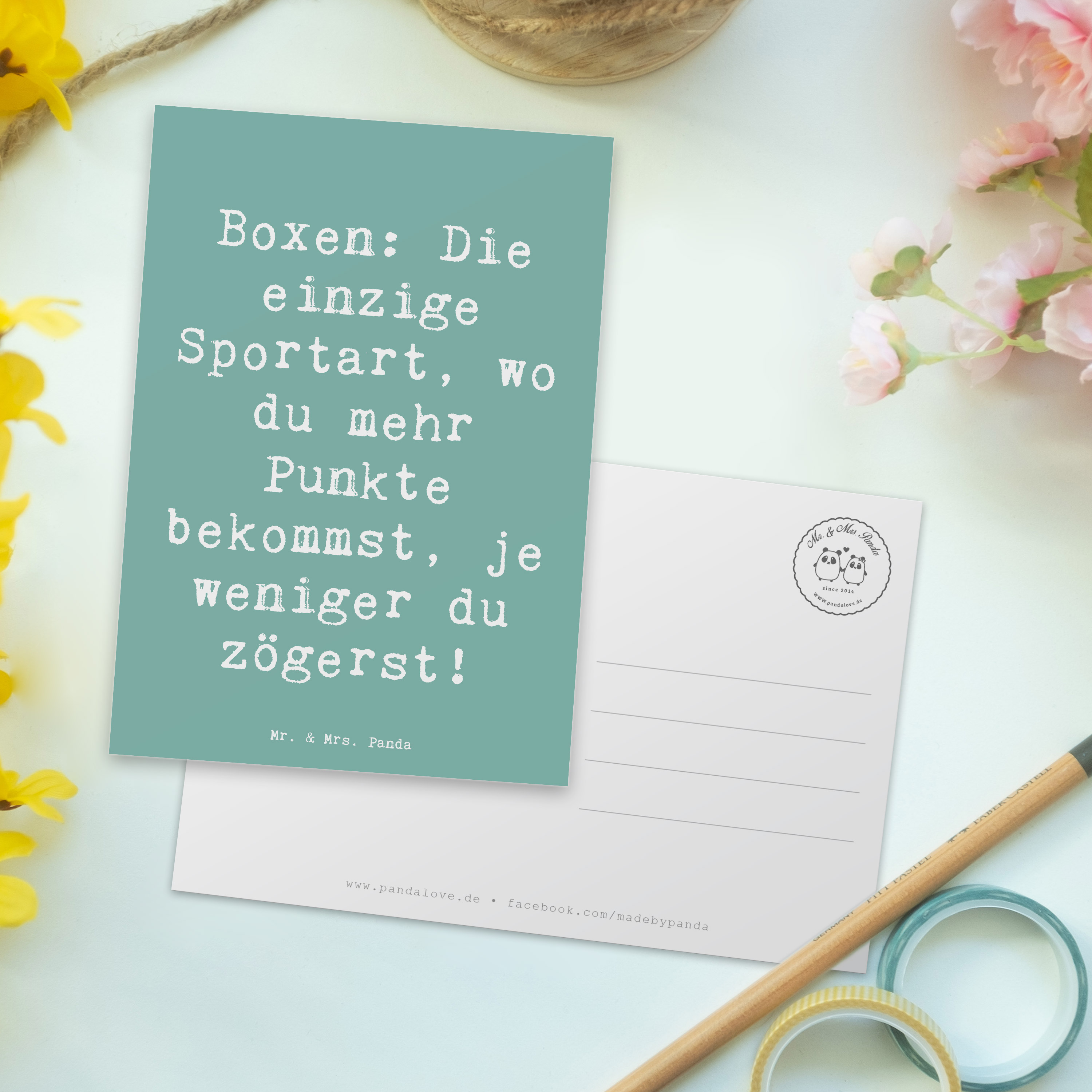 Postkarte Spruch Boxen Schnell Entscheiden