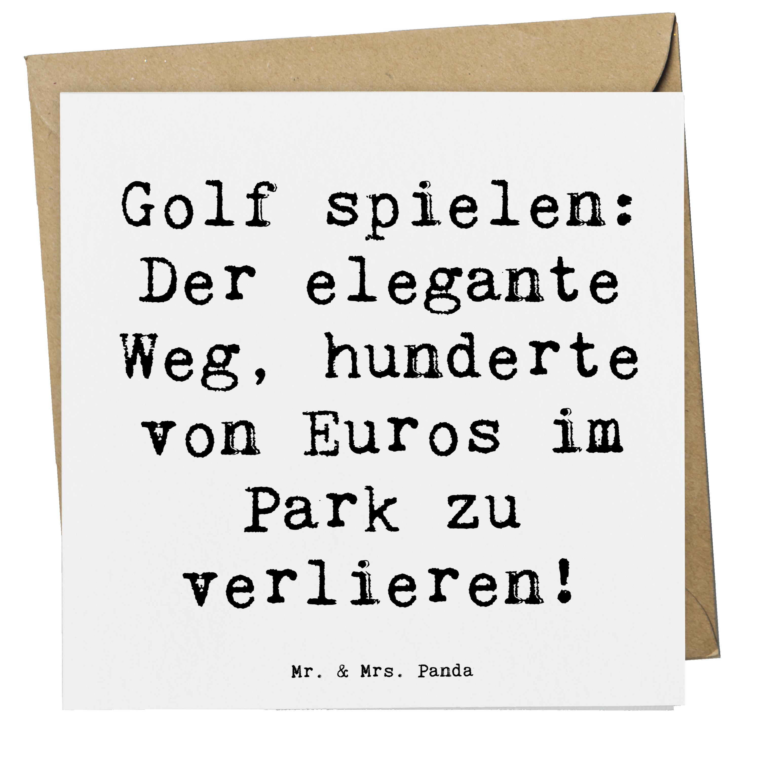 Deluxe Karte Spruch Golf Eleganz