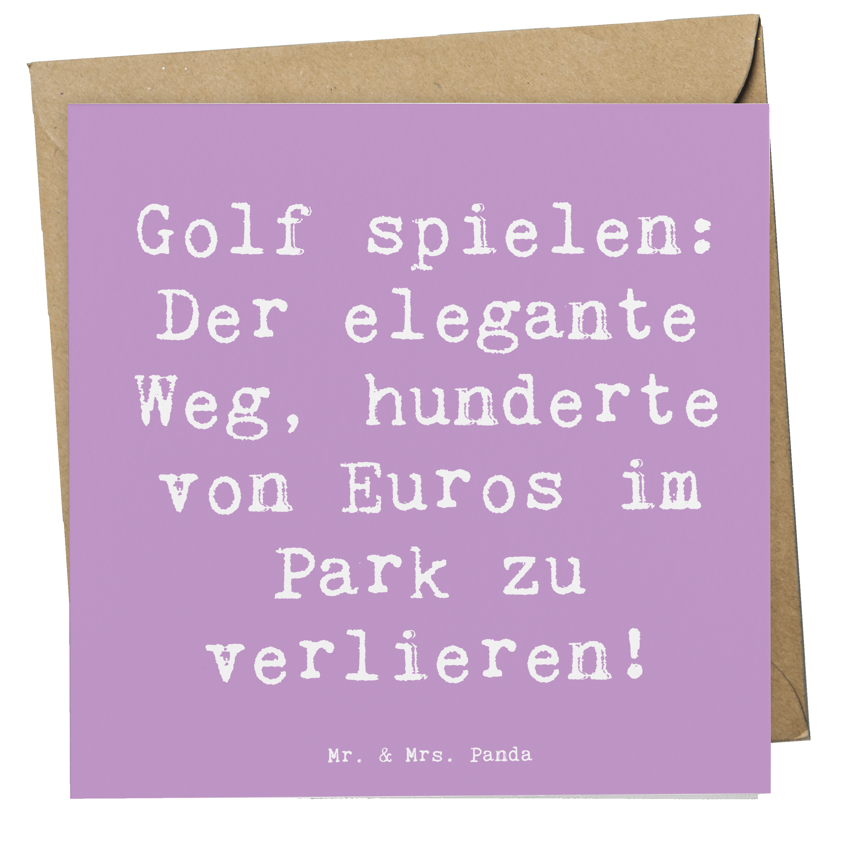 Deluxe Karte Spruch Golf Eleganz