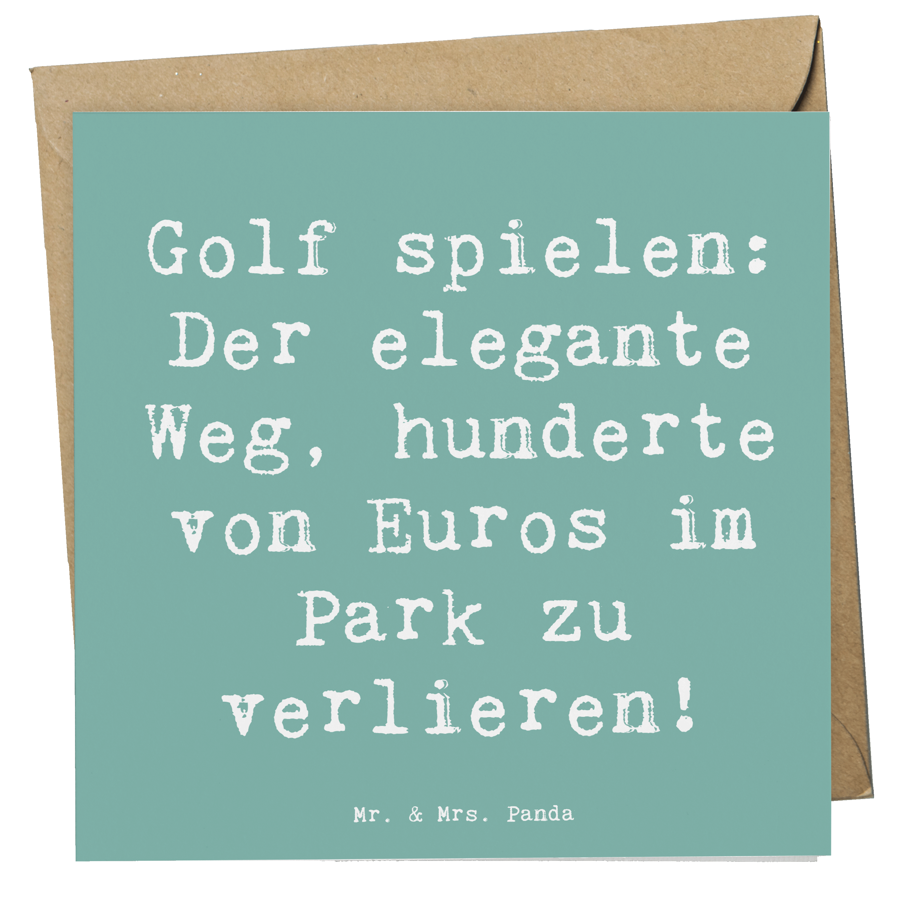 Deluxe Karte Spruch Golf Eleganz