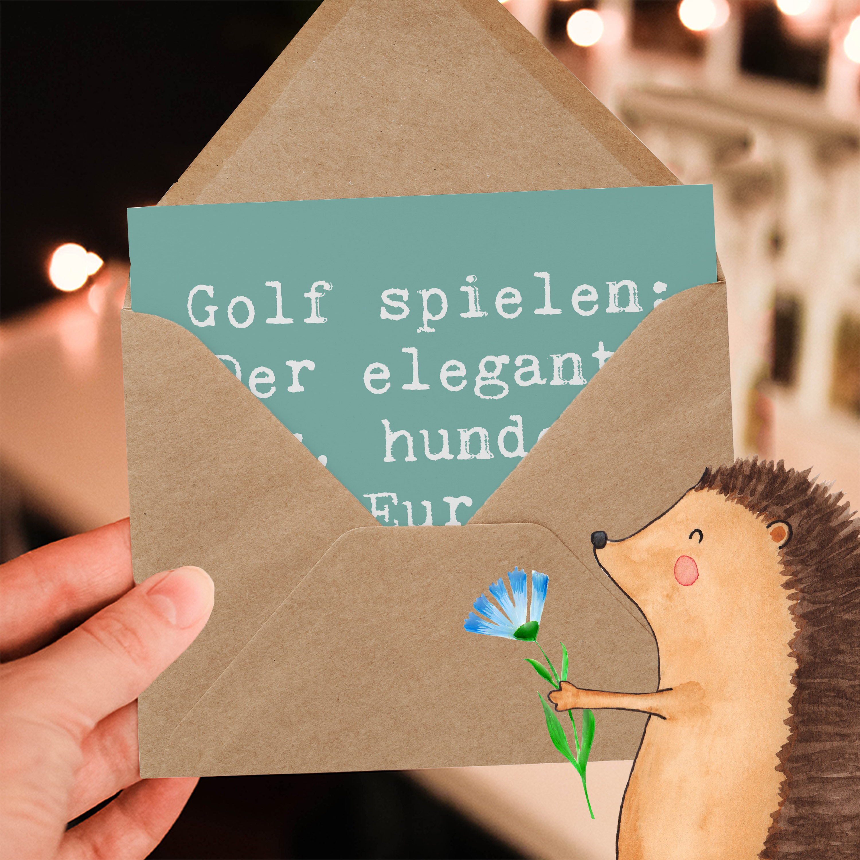 Deluxe Karte Spruch Golf Eleganz