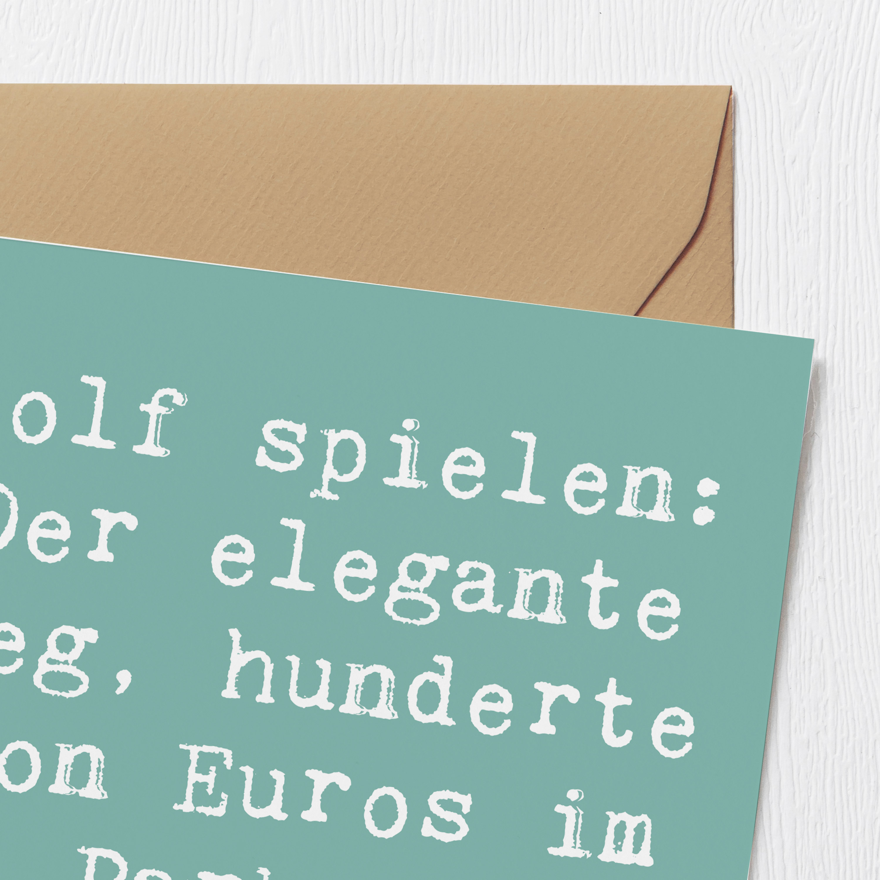 Deluxe Karte Spruch Golf Eleganz