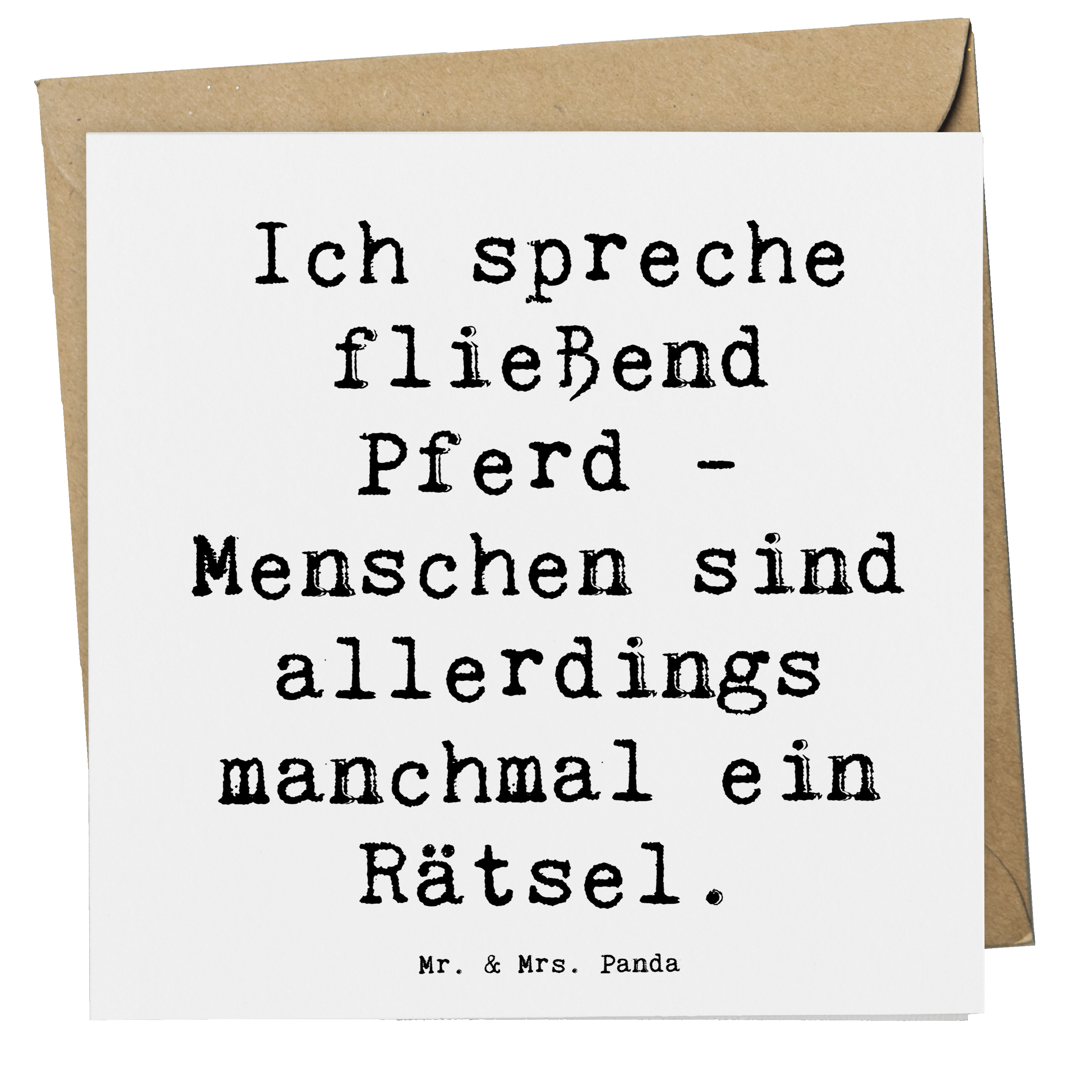 Deluxe Karte Spruch Reiten und Rätsel