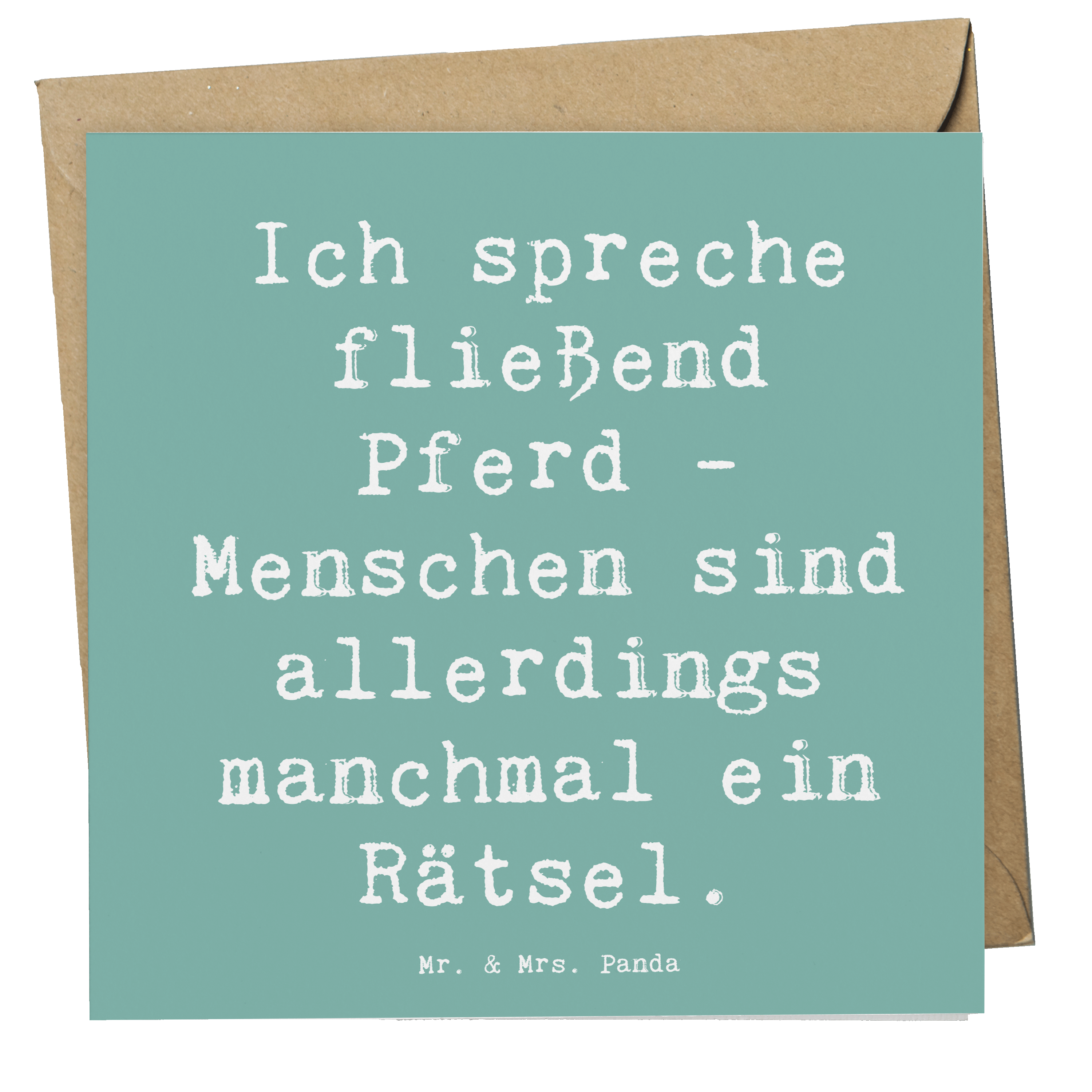 Deluxe Karte Spruch Reiten und Rätsel