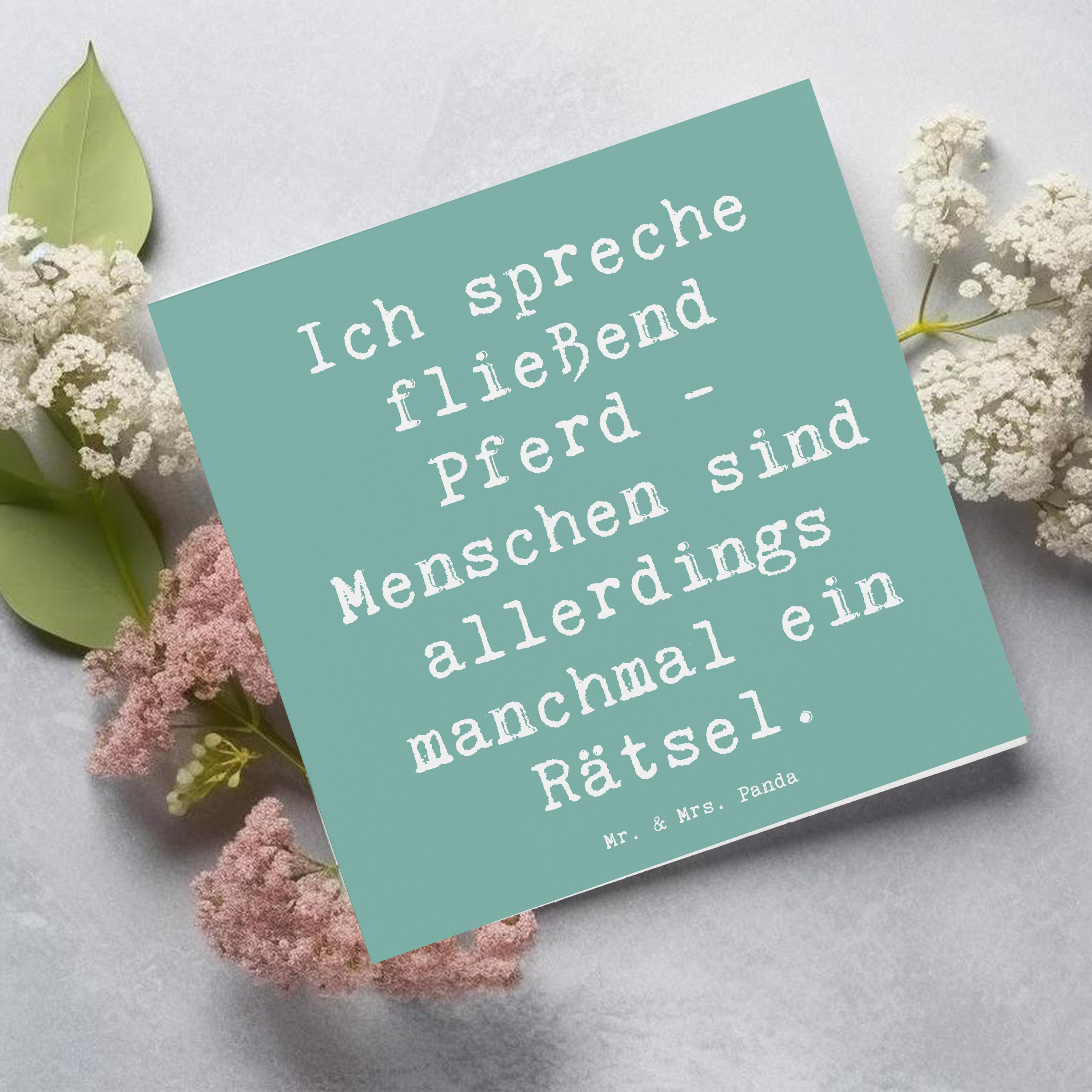 Deluxe Karte Spruch Reiten und Rätsel