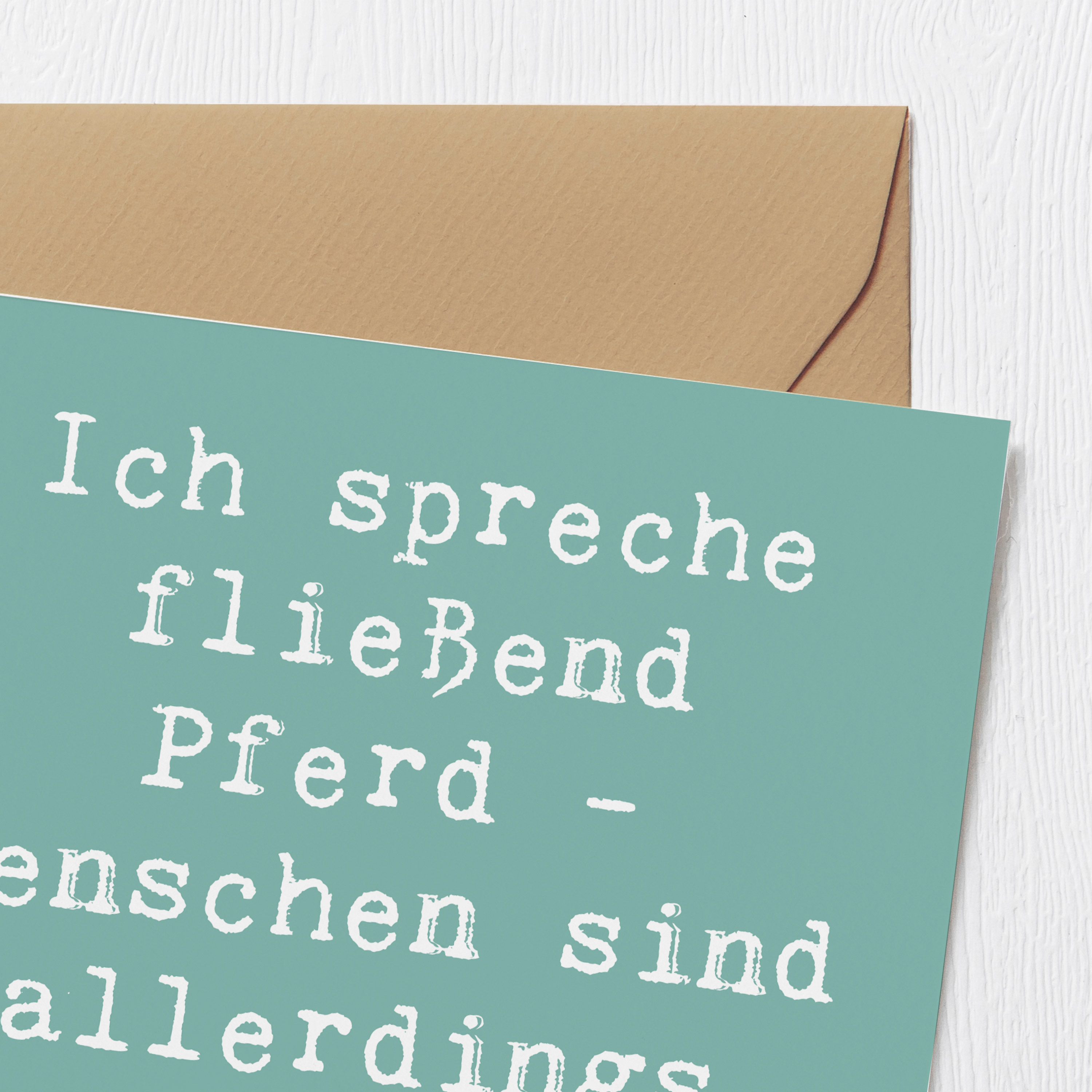 Deluxe Karte Spruch Reiten und Rätsel