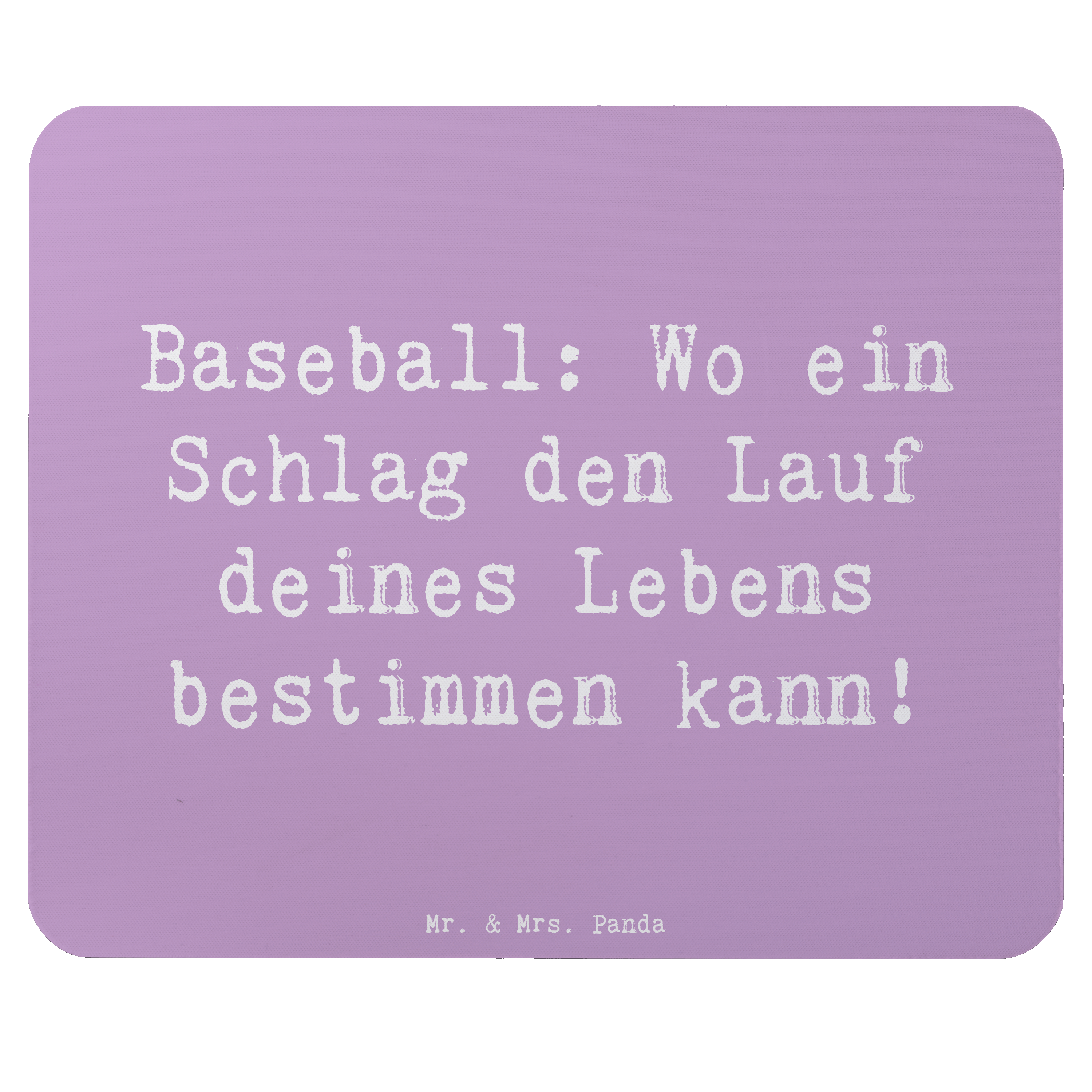 Mauspad Spruch Baseball Schlag