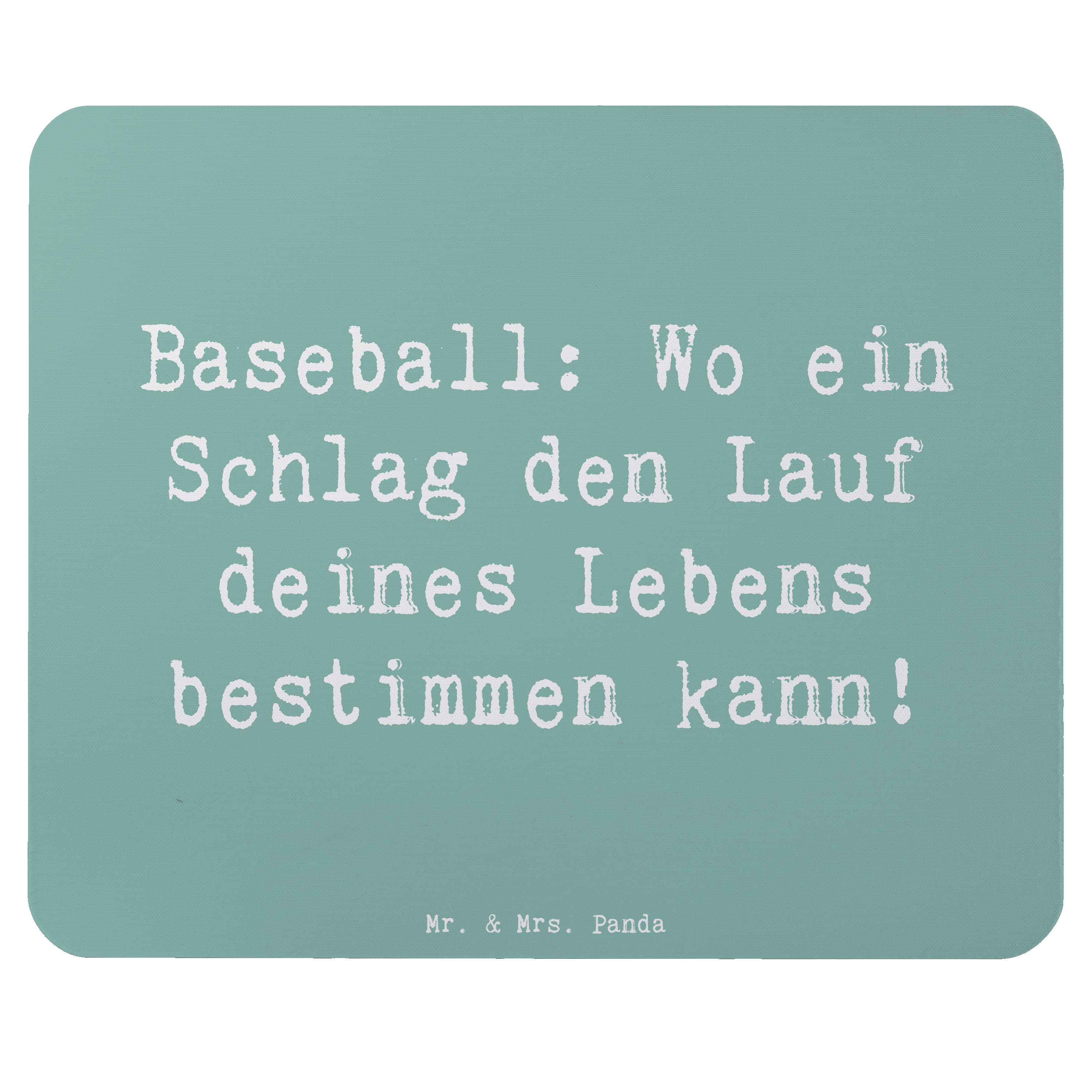 Mauspad Spruch Baseball Schlag