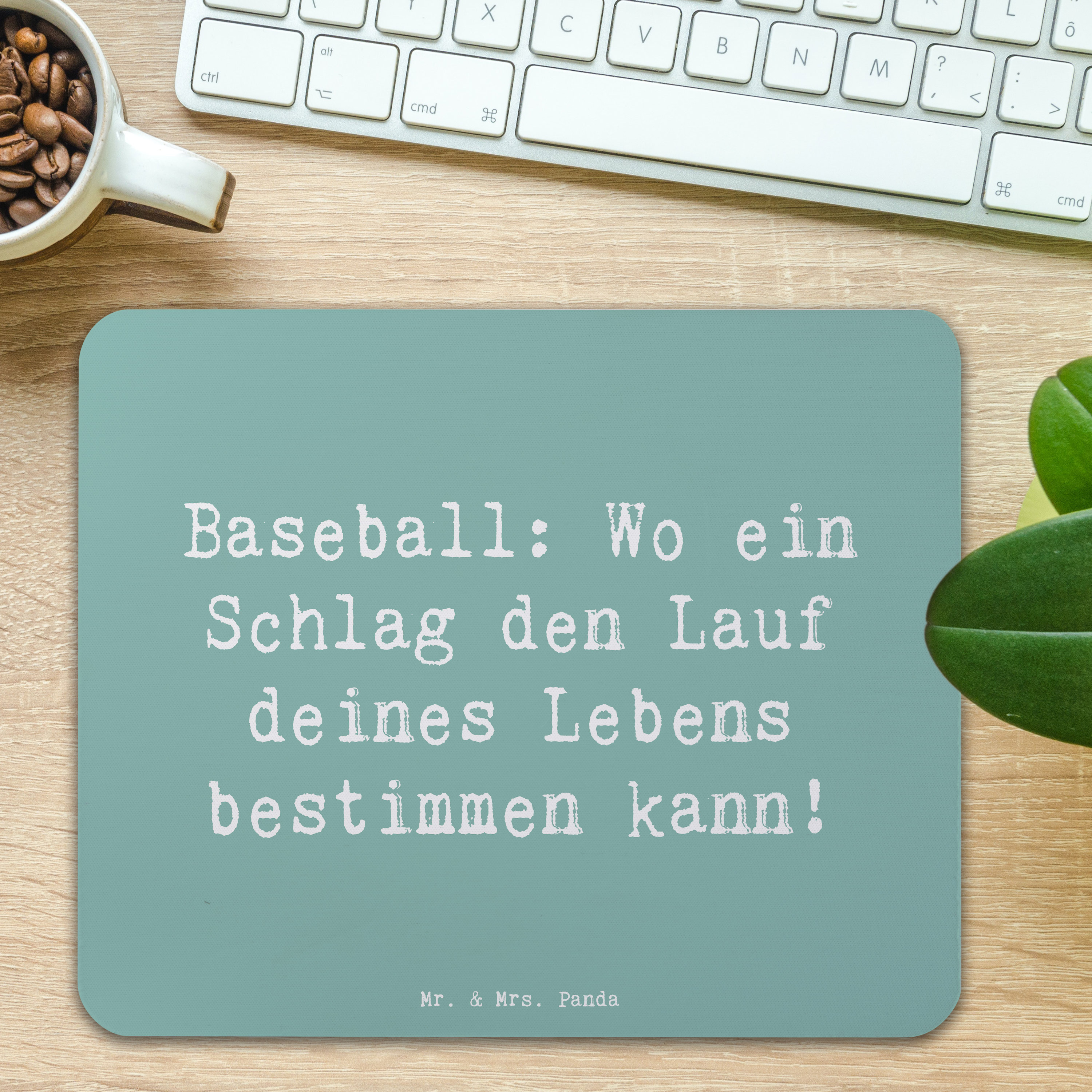 Mauspad Spruch Baseball Schlag