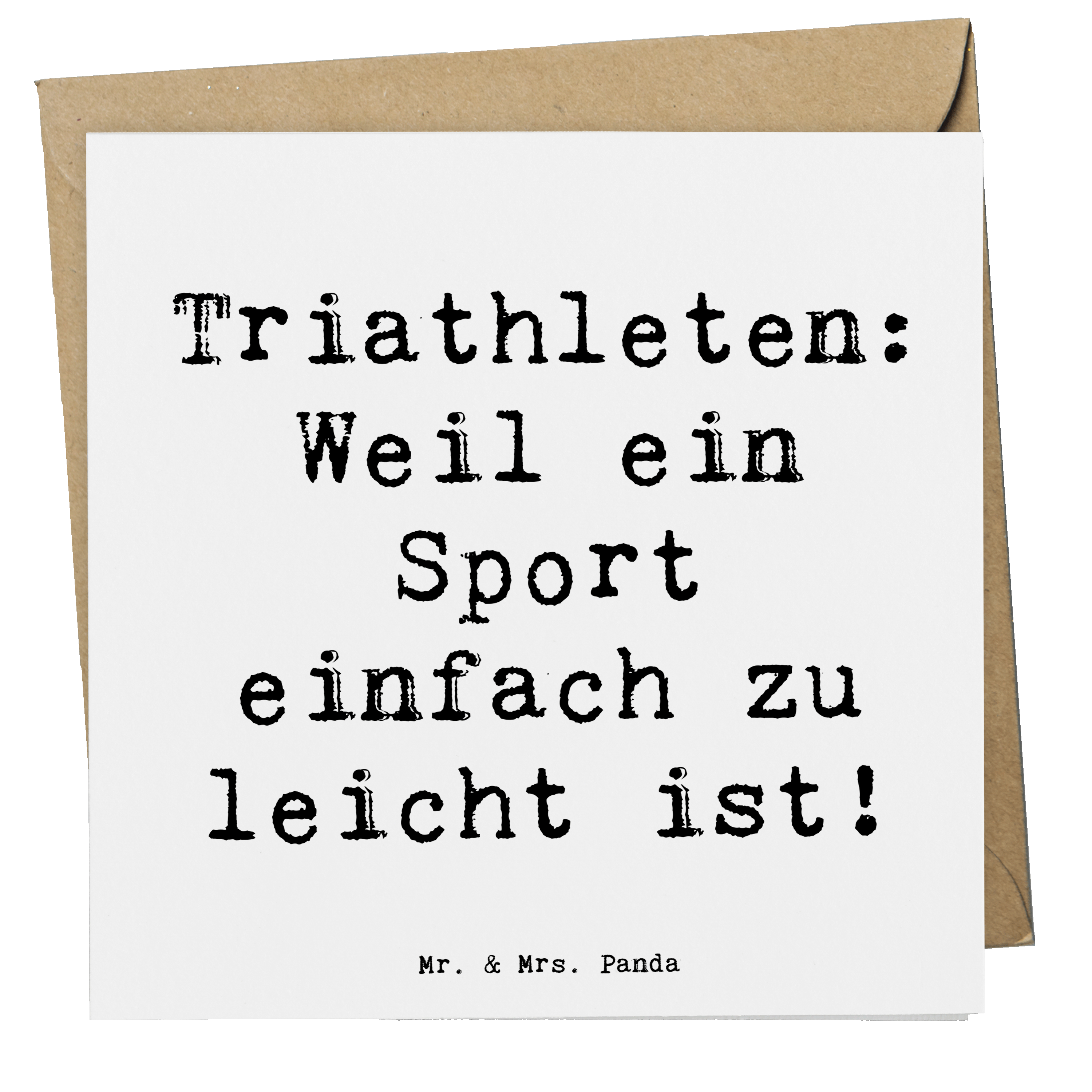 Deluxe Karte Spruch Triathlon Helden