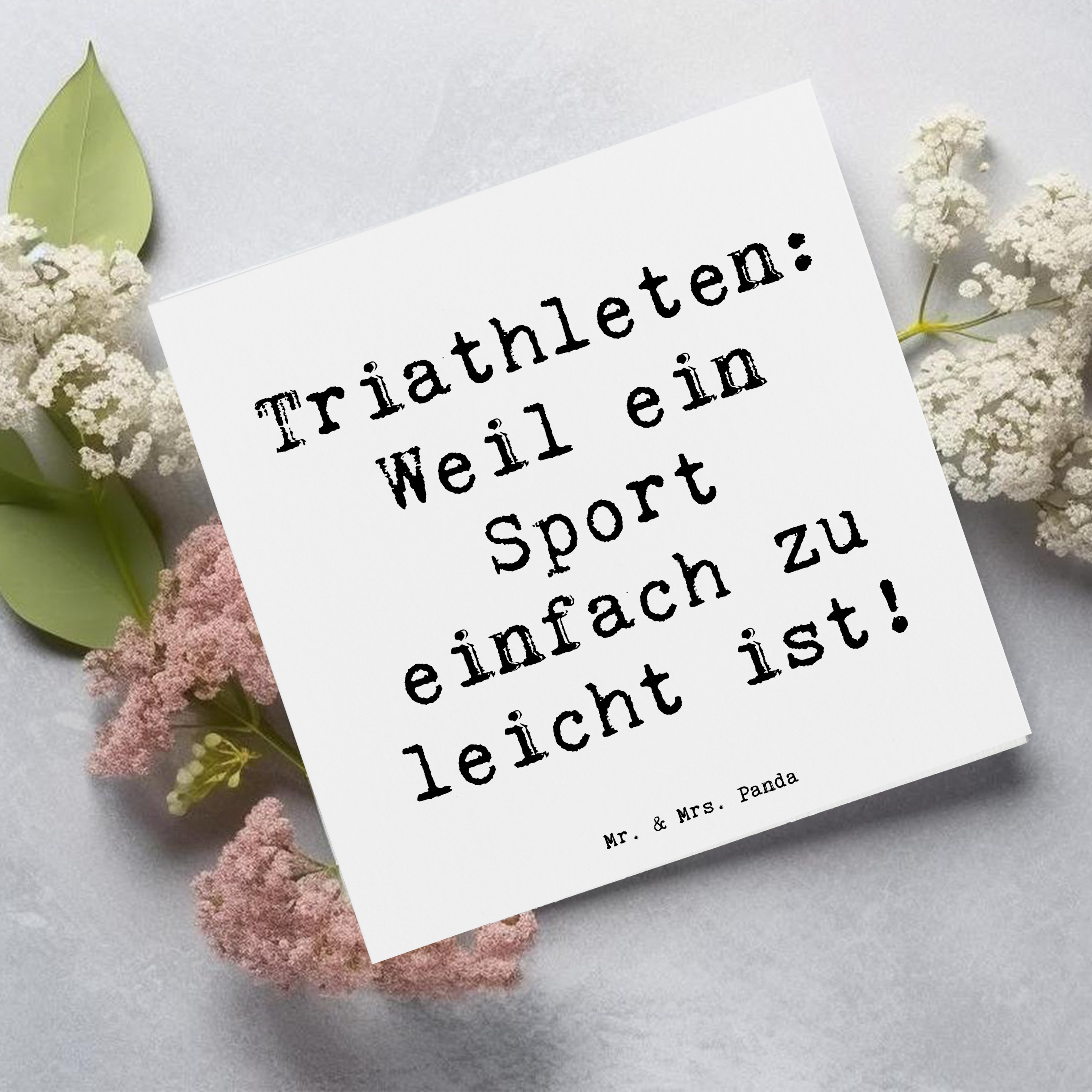 Deluxe Karte Spruch Triathlon Helden