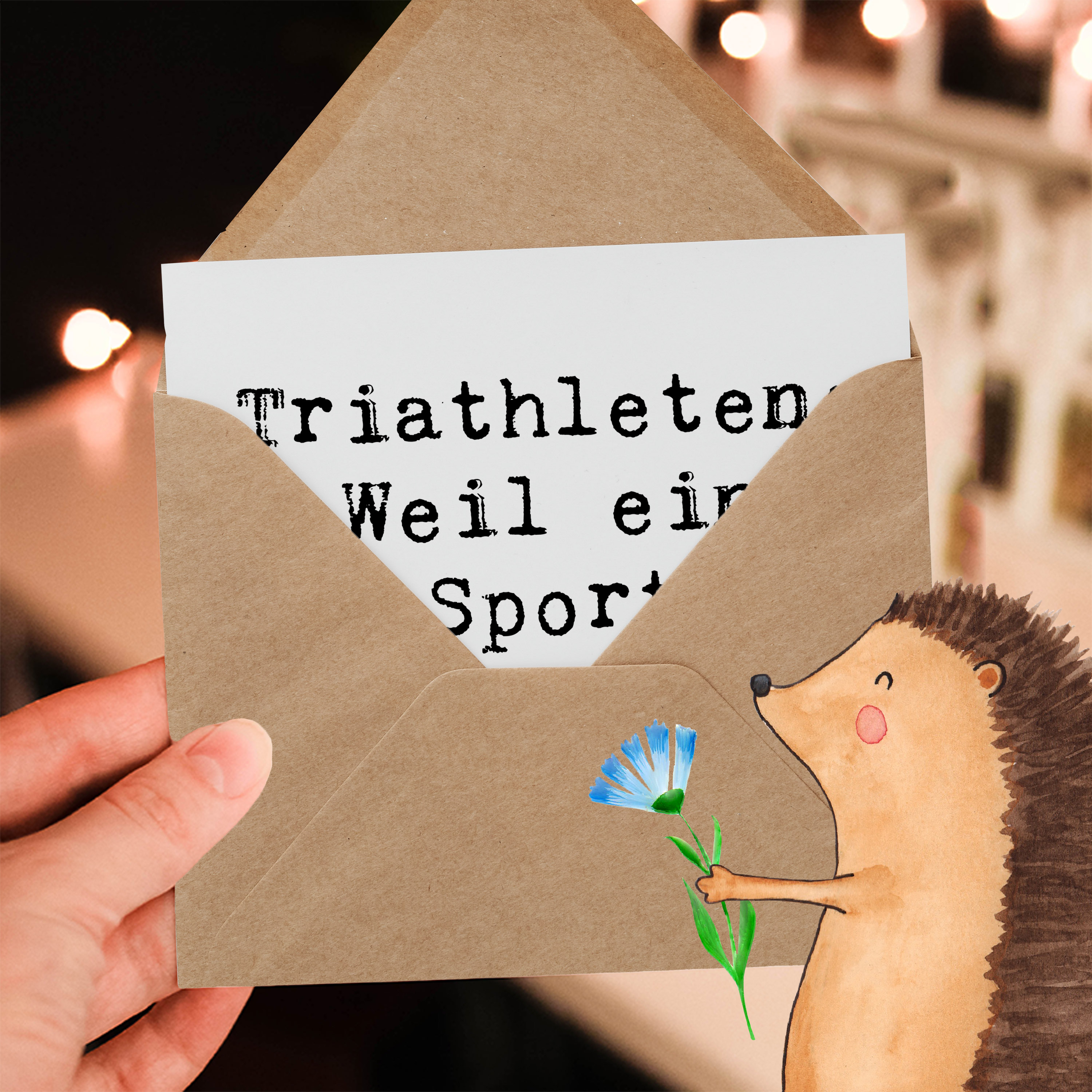 Deluxe Karte Spruch Triathlon Helden