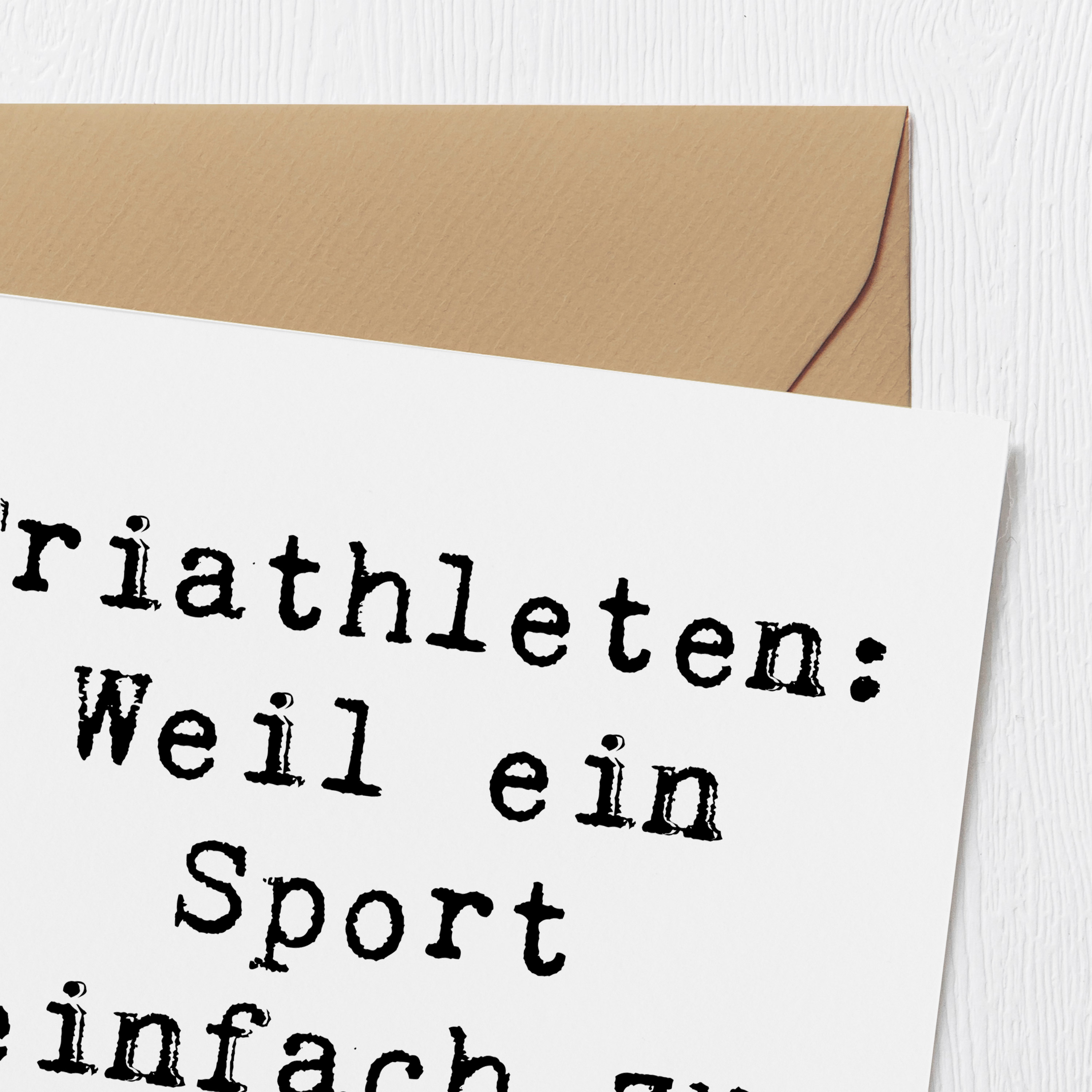 Deluxe Karte Spruch Triathlon Helden