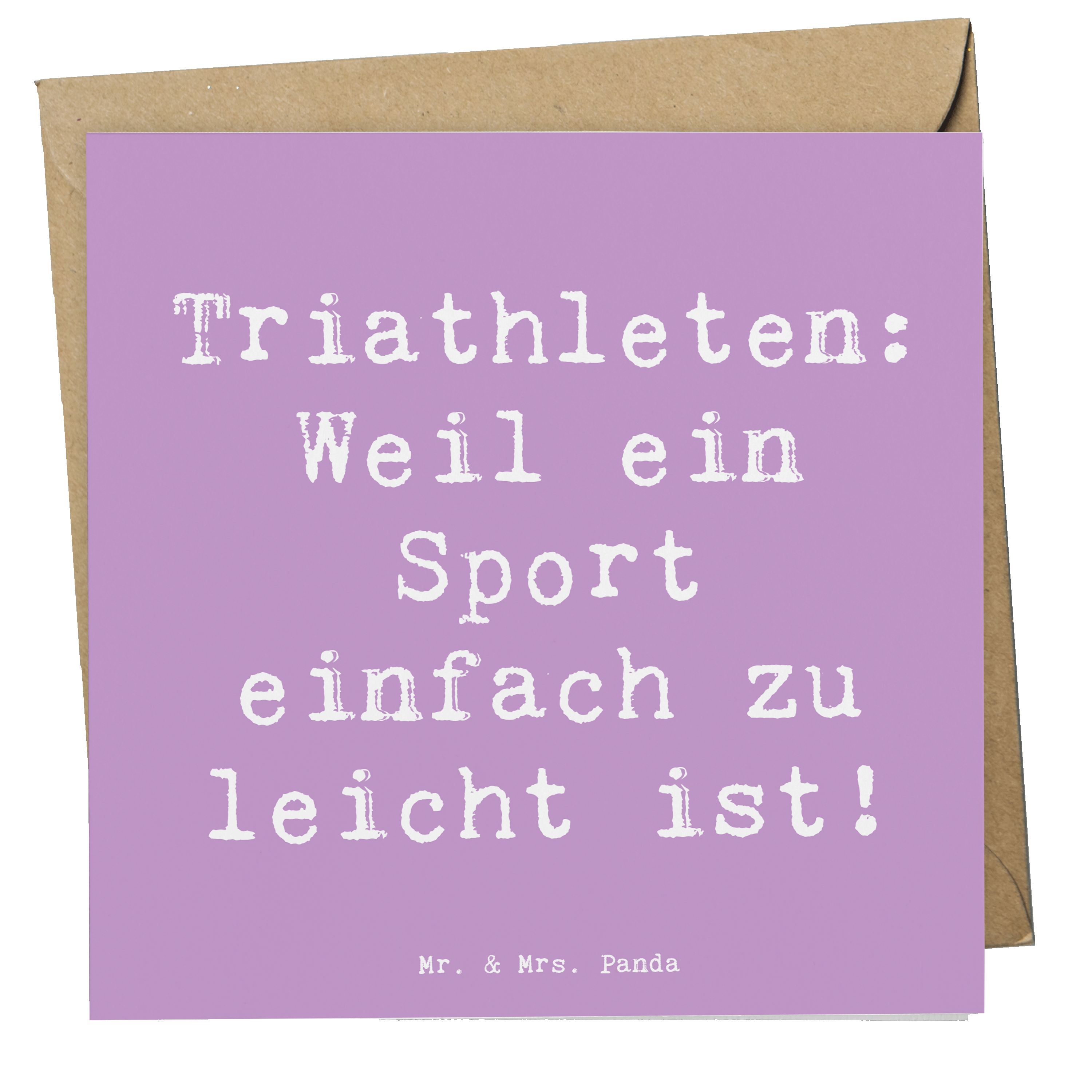 Deluxe Karte Spruch Triathlon Helden